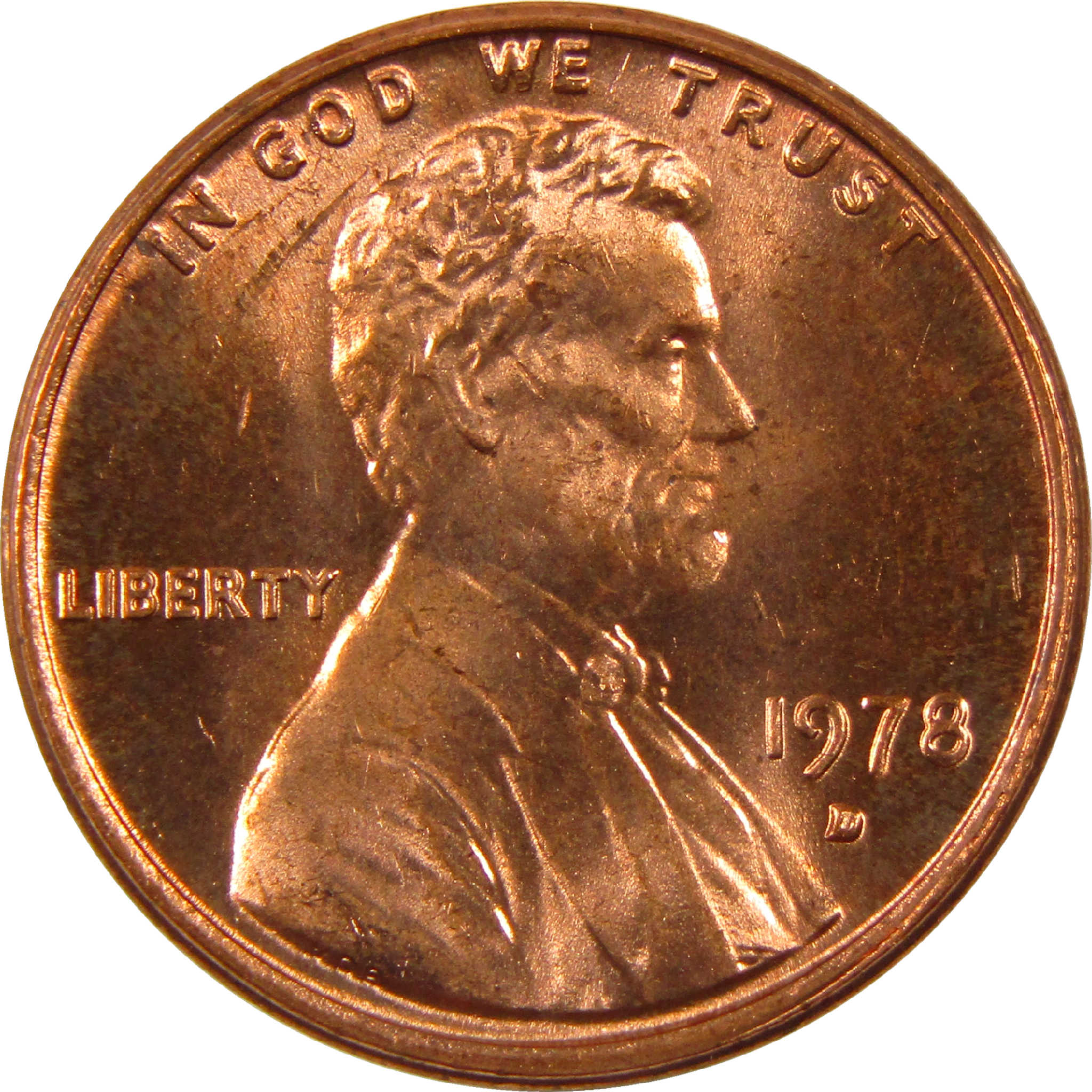 1978 D Lincoln Memorial Cent BU Uncirculated Penny 1c Coin