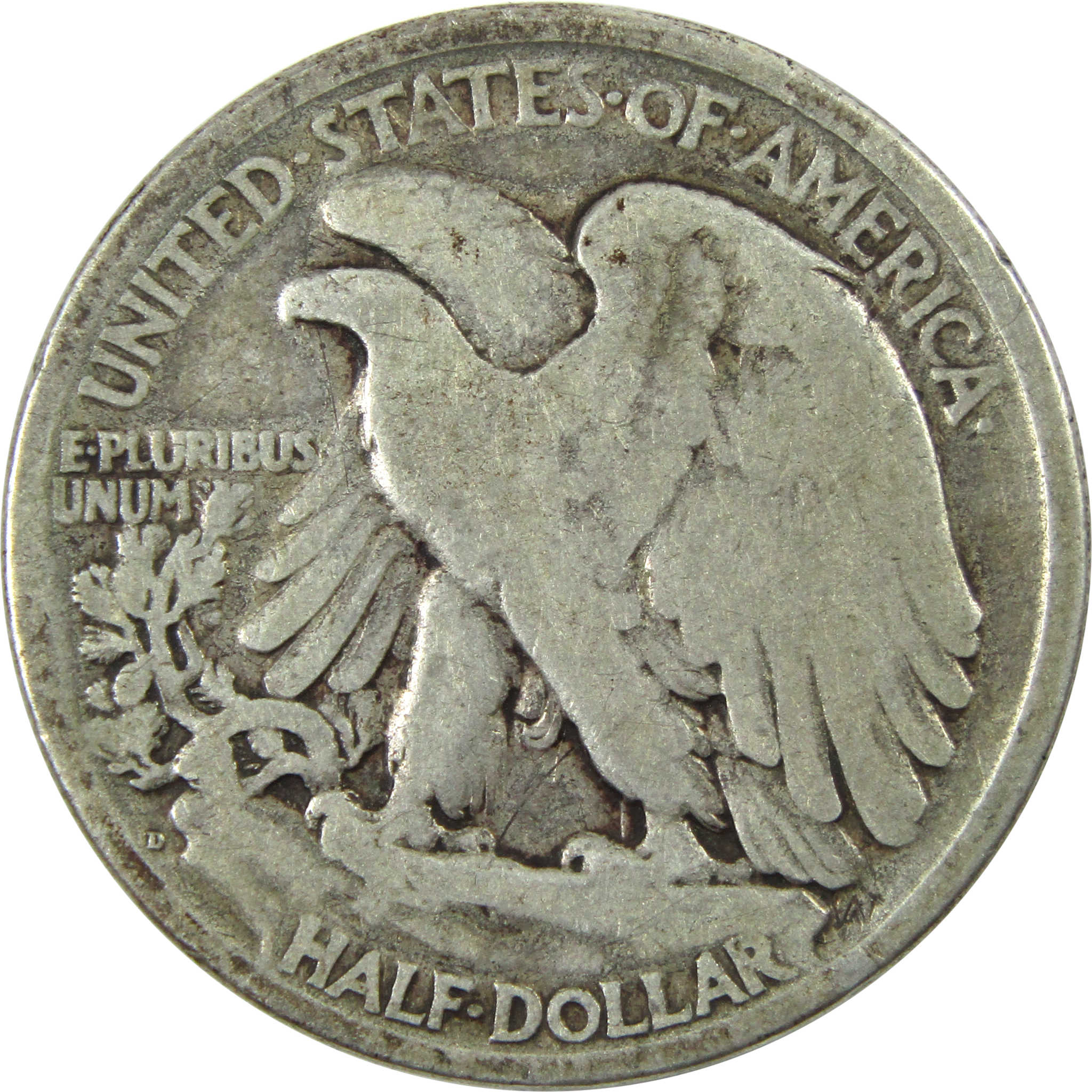 1918 D Liberty Walking Half Dollar VG Very Good Silver 50c SKU:I13840