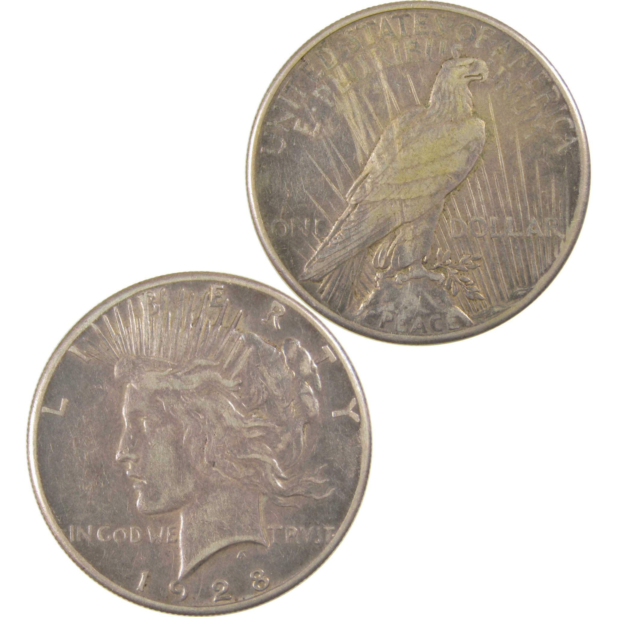 1928 Peace Dollar VF Very Fine Silver $1 Coin SKU:CPC0727
