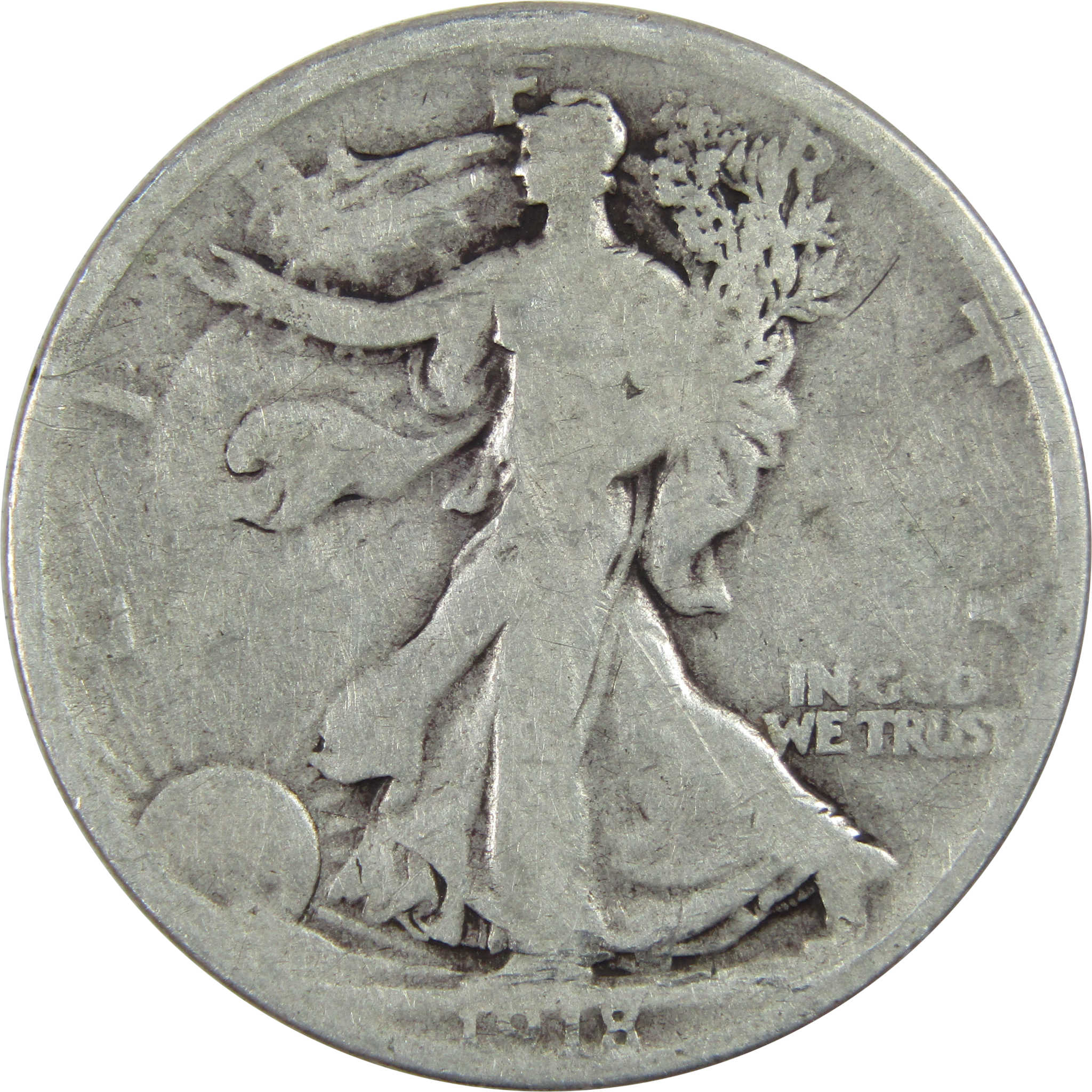 1918 Liberty Walking Half Dollar AG About Good Silver SKU:I13048