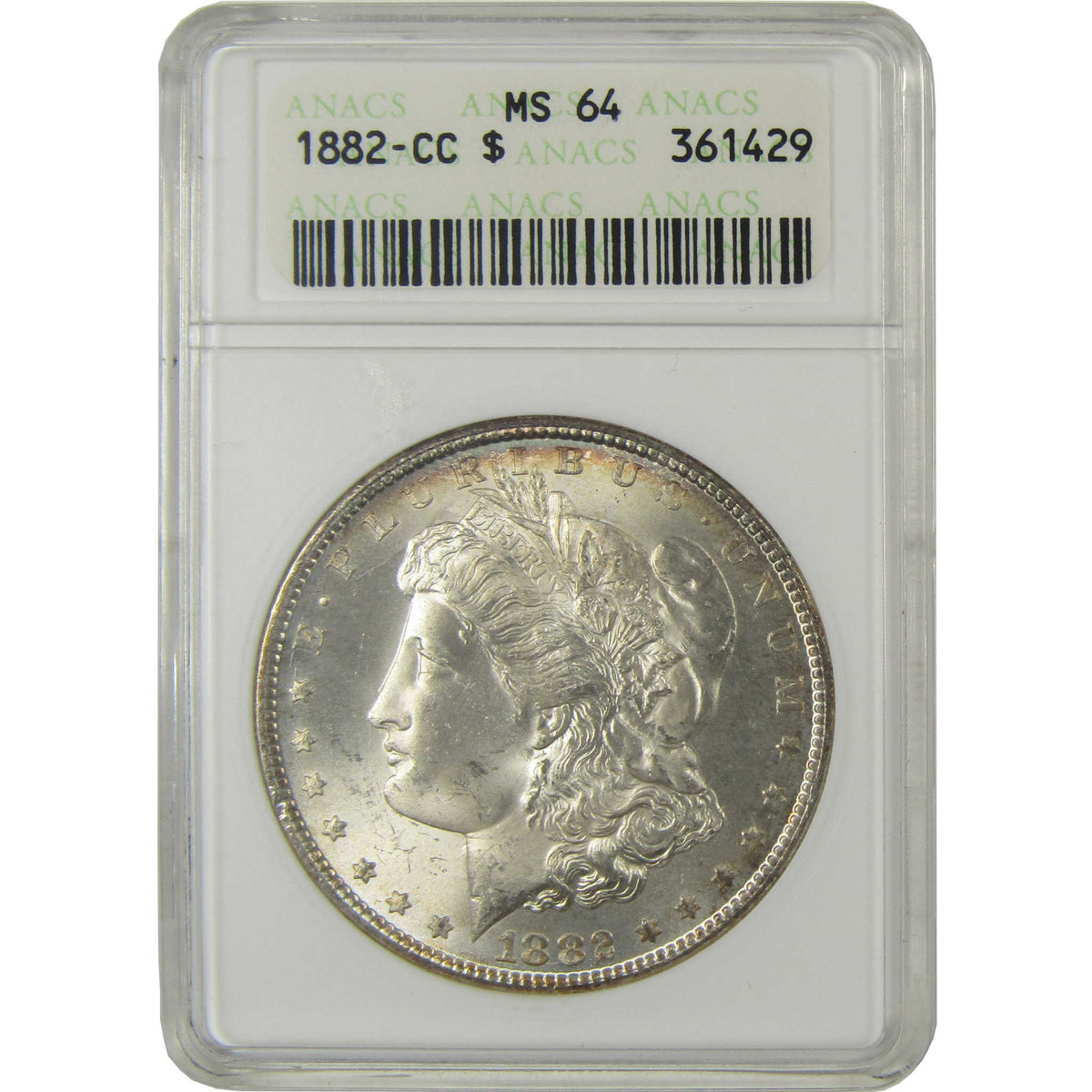 1882 CC Morgan Silver Dollar MS 64 ANACS Uncirculated $1 Coin - Morgan coin - Morgan silver dollar - Morgan silver dollar for sale - Profile Coins &amp; Collectibles