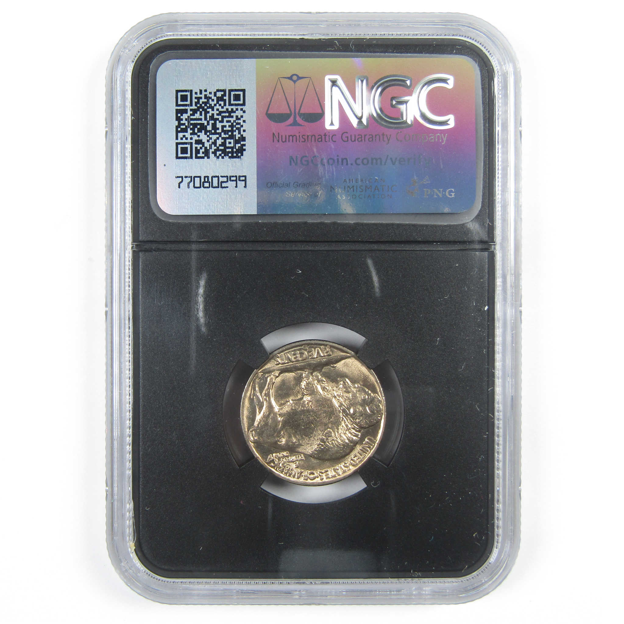 1938 D Buffalo Nickel MS 66 NGC 5c Original Bag Fragment SKU:I14579