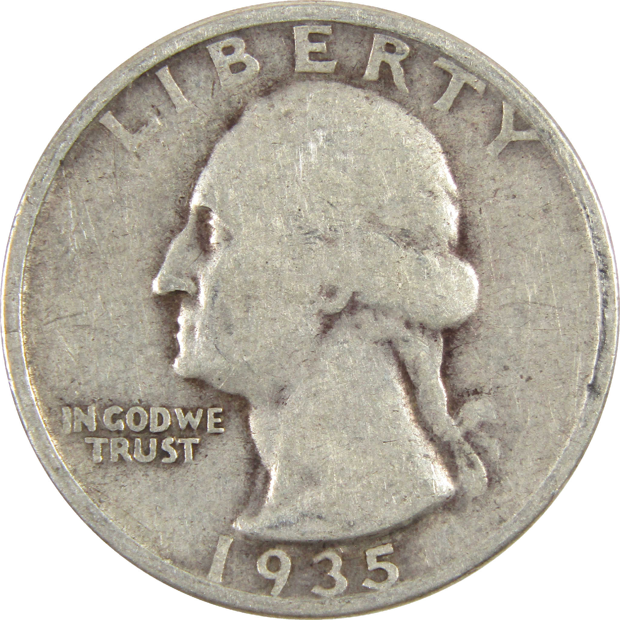 1935 Washington Quarter G Good Silver 25c Coin