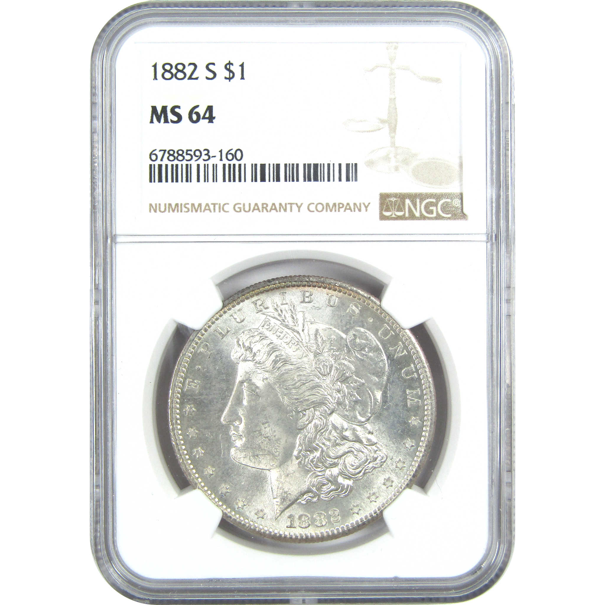 1882 S Morgan Dollar MS 64 NGC Silver $1 Uncirculated Coin SKU:I15744 - Morgan coin - Morgan silver dollar - Morgan silver dollar for sale - Profile Coins &amp; Collectibles