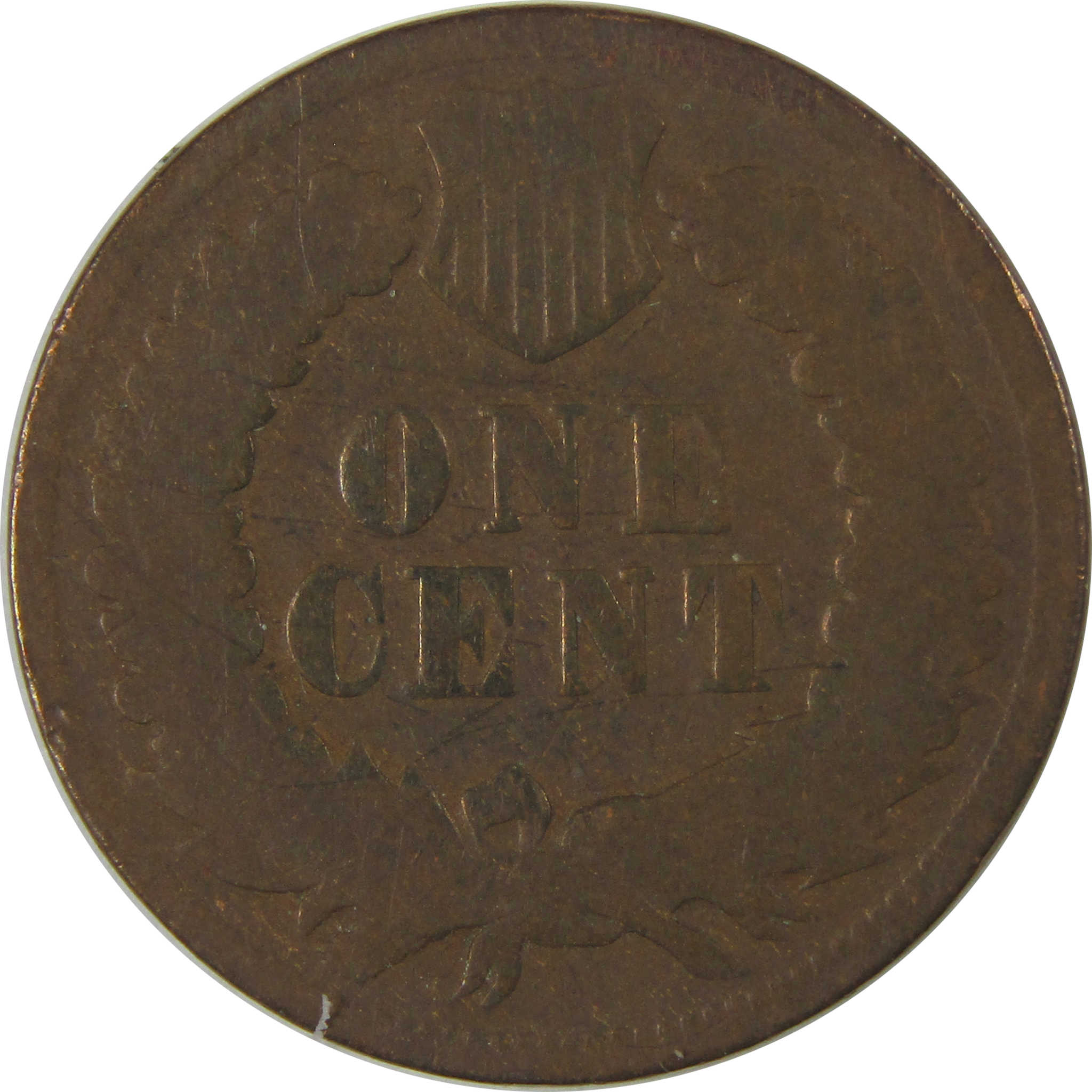 1872 Indian Head Cent AG About Good Penny 1c Coin SKU:I22741