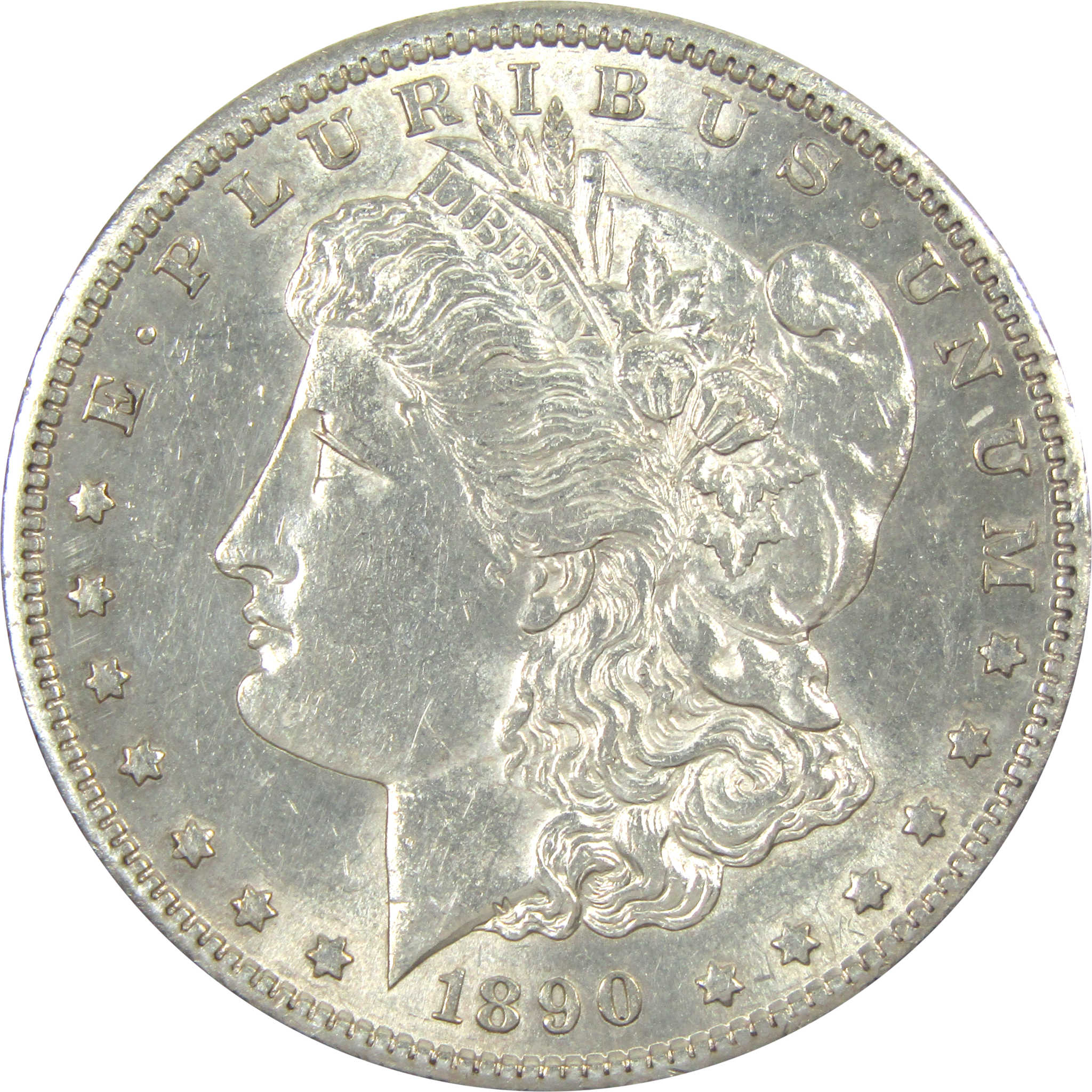 1890 S Morgan Dollar AU About Uncirculated Silver $1 Coin SKU:I15587 - Morgan coin - Morgan silver dollar - Morgan silver dollar for sale - Profile Coins &amp; Collectibles