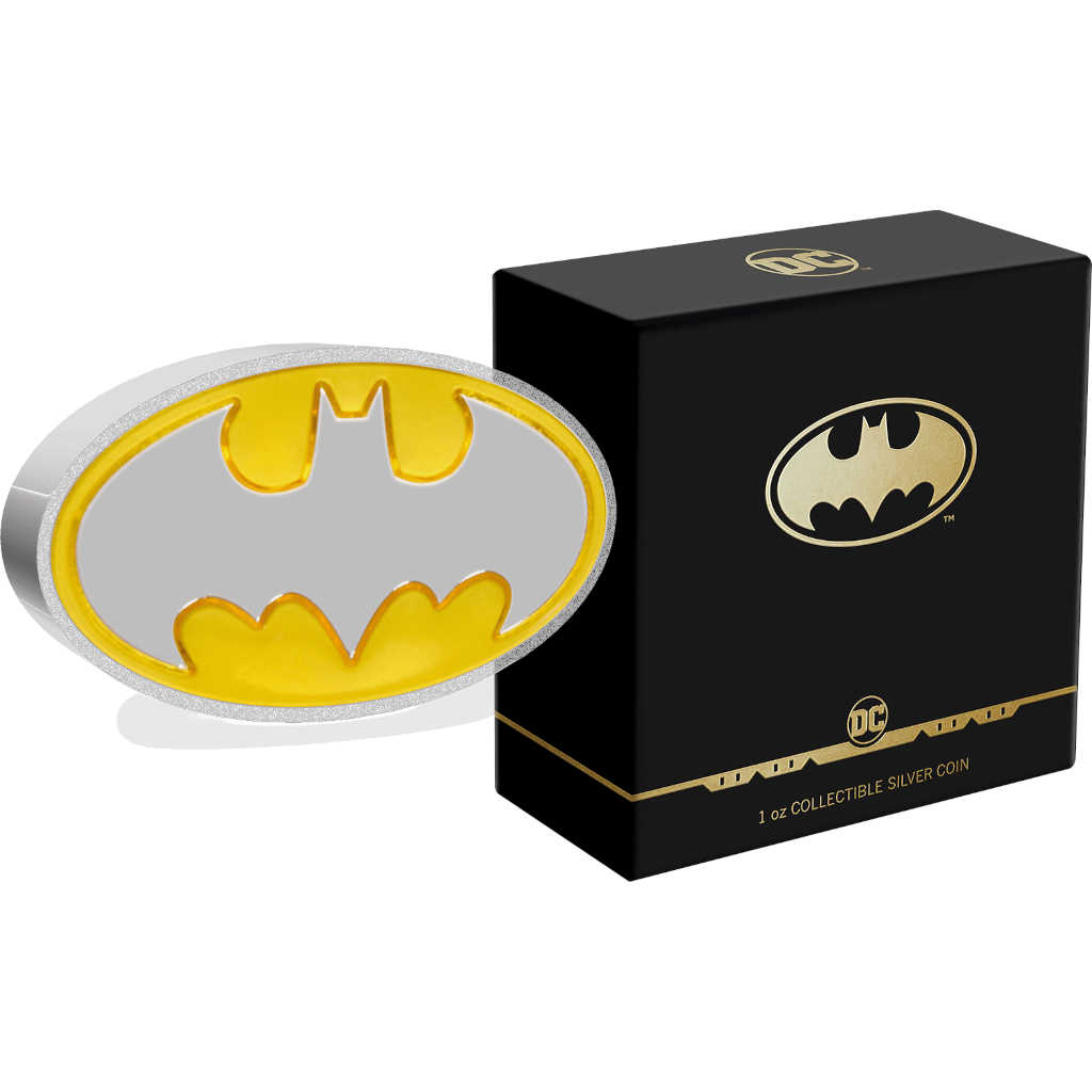 DC Comics Batman Logo 1 oz .999 Silver $2 Proof 2021 COA SKU:OPC153