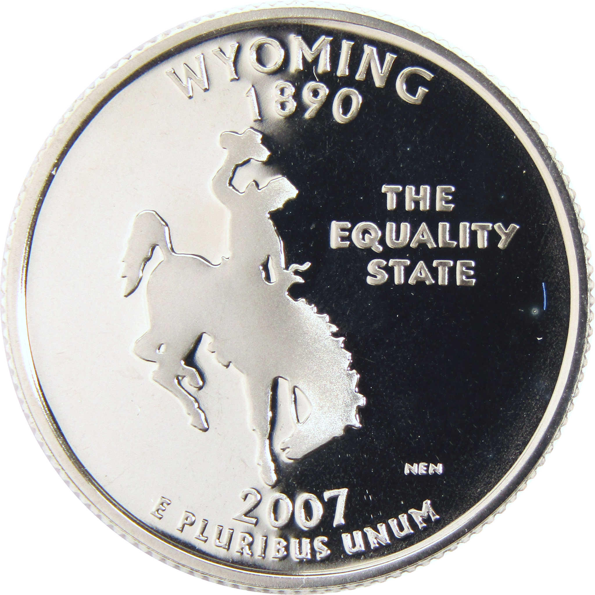 2007 S Wyoming State Quarter Clad 25c Proof Coin