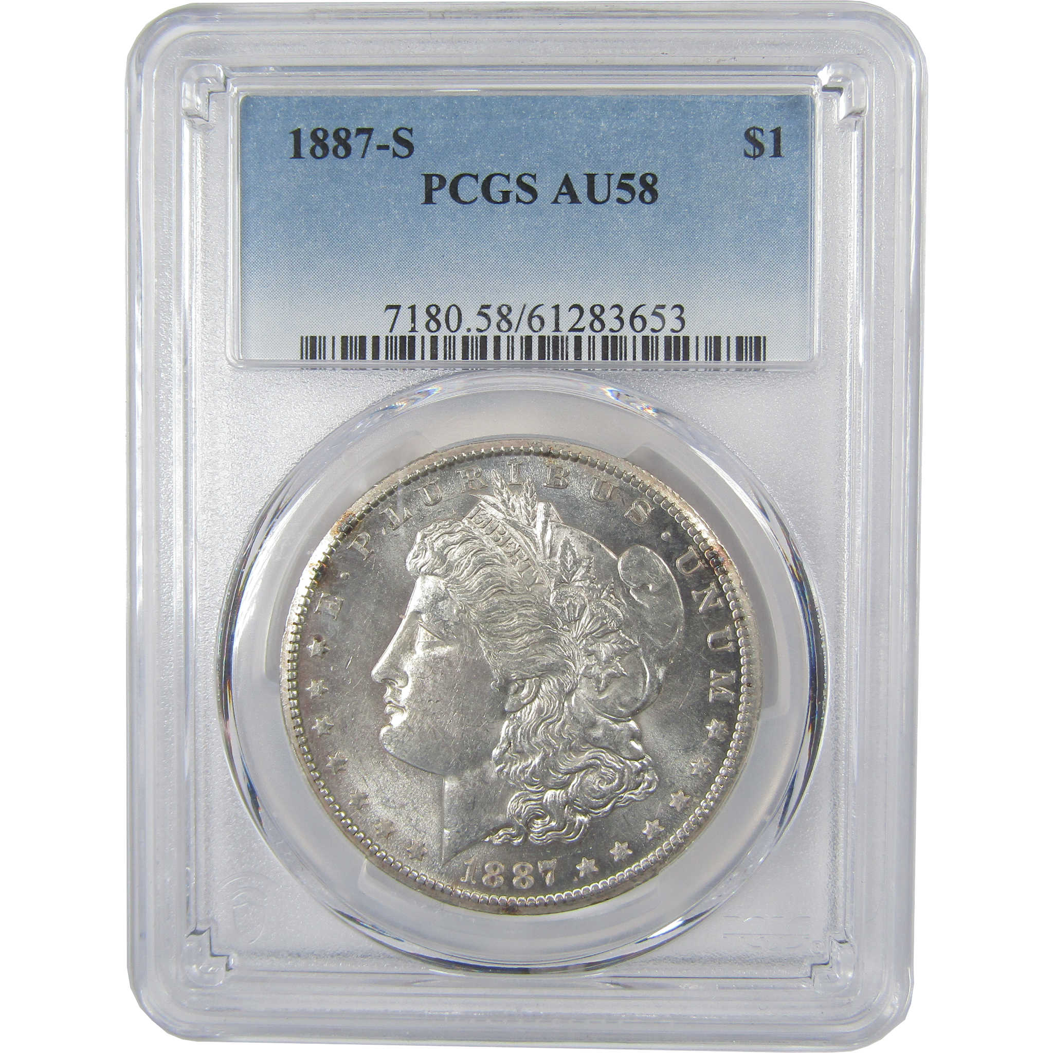 1887 S Morgan Dollar AU 58 PCGS Silver $1 Coin SKU:I23815 - Morgan coin - Morgan silver dollar - Morgan silver dollar for sale - Profile Coins &amp; Collectibles