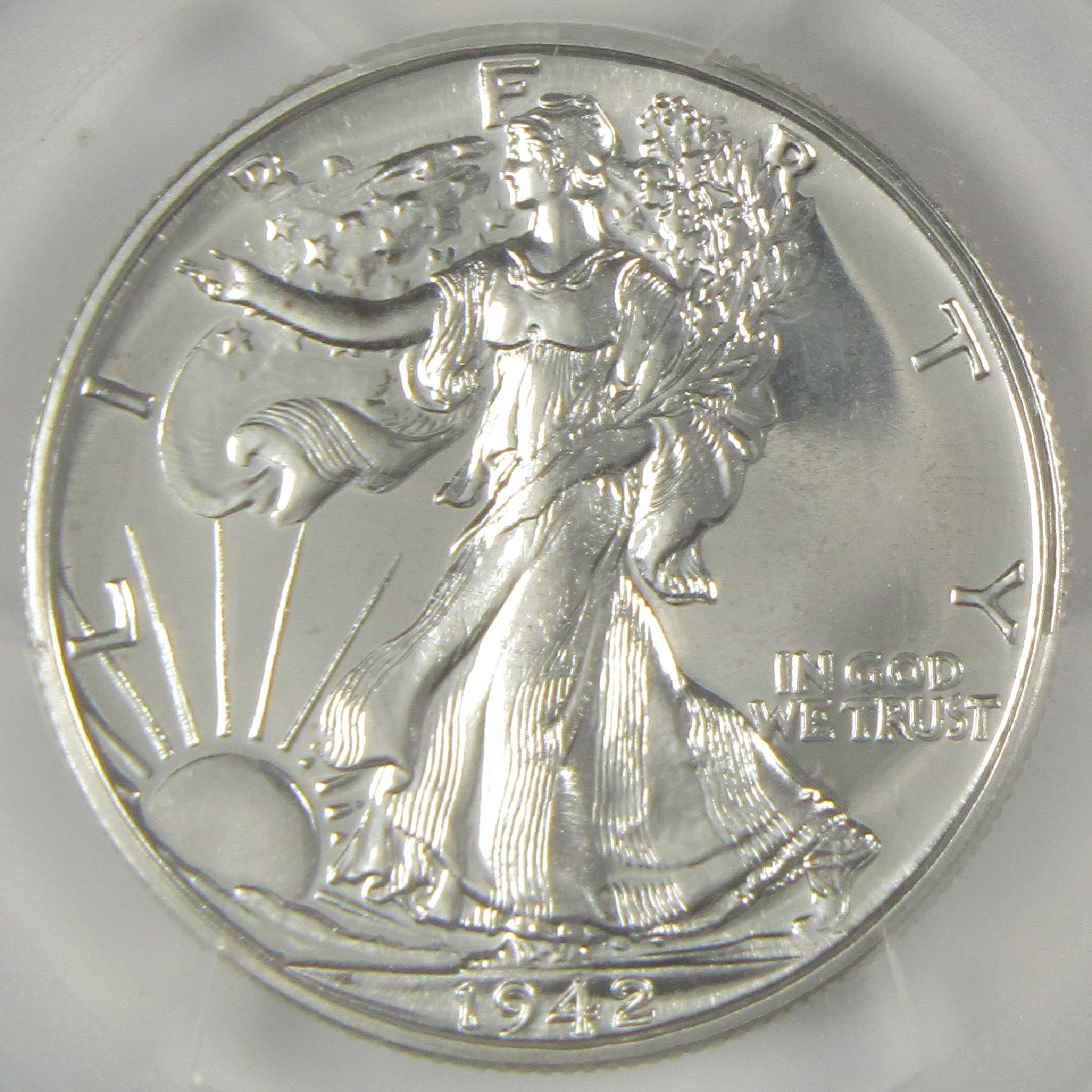 1942 Liberty Walking Half Dollar PR 64 PCGS Silver Proof 50c Coin