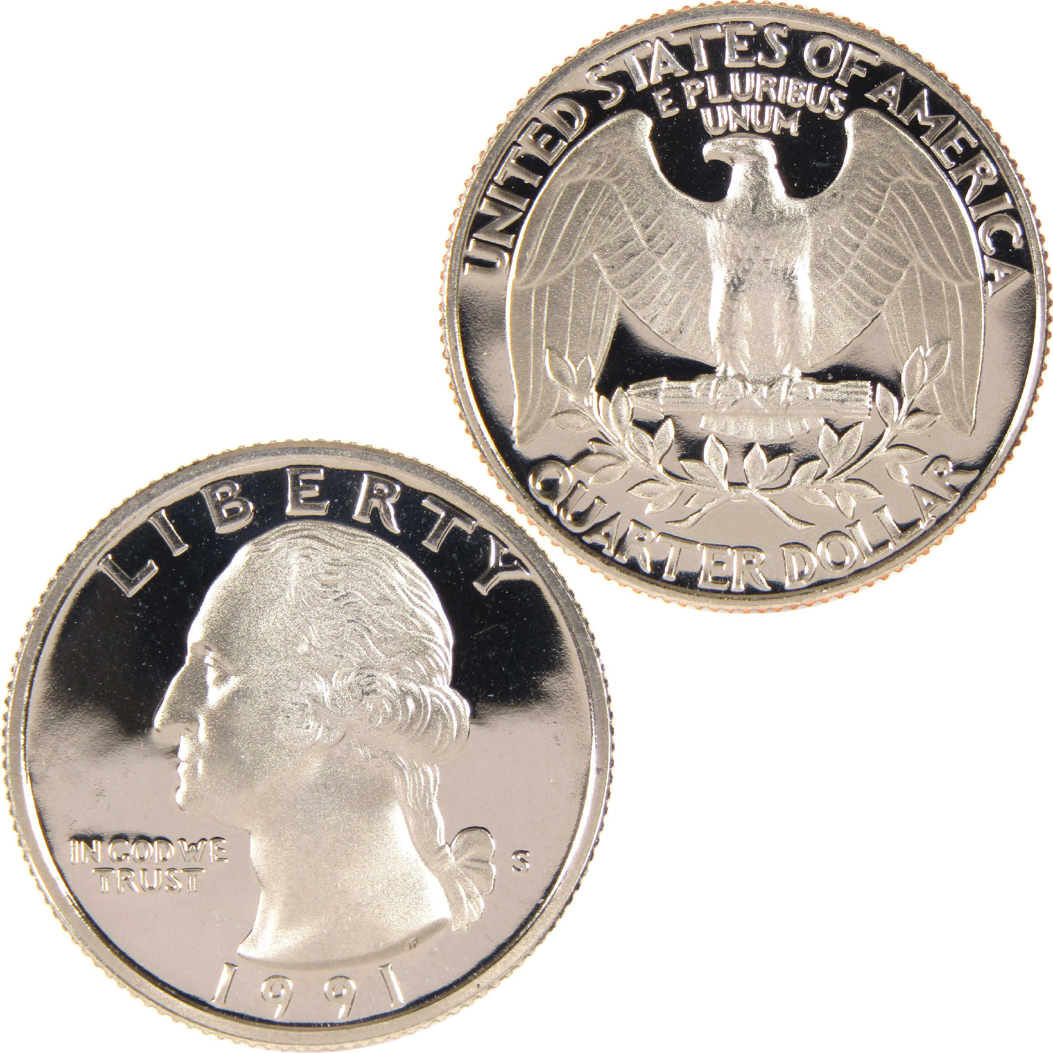 1991 S Washington Quarter Clad 25c Proof Coin