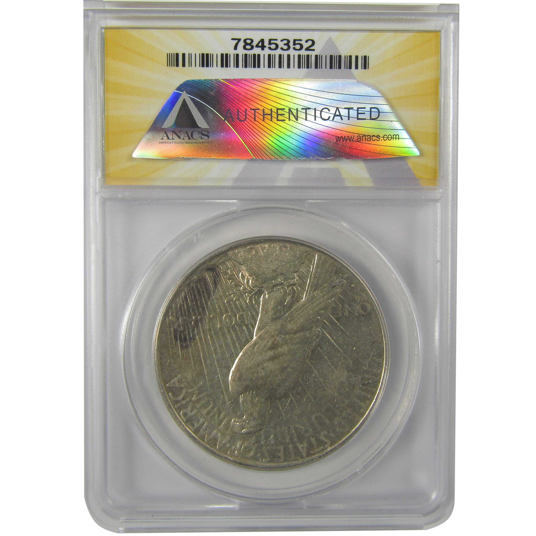 1934 D Peace Dollar EF 45 Details ANACS Silver $1 Coin SKU:I21567
