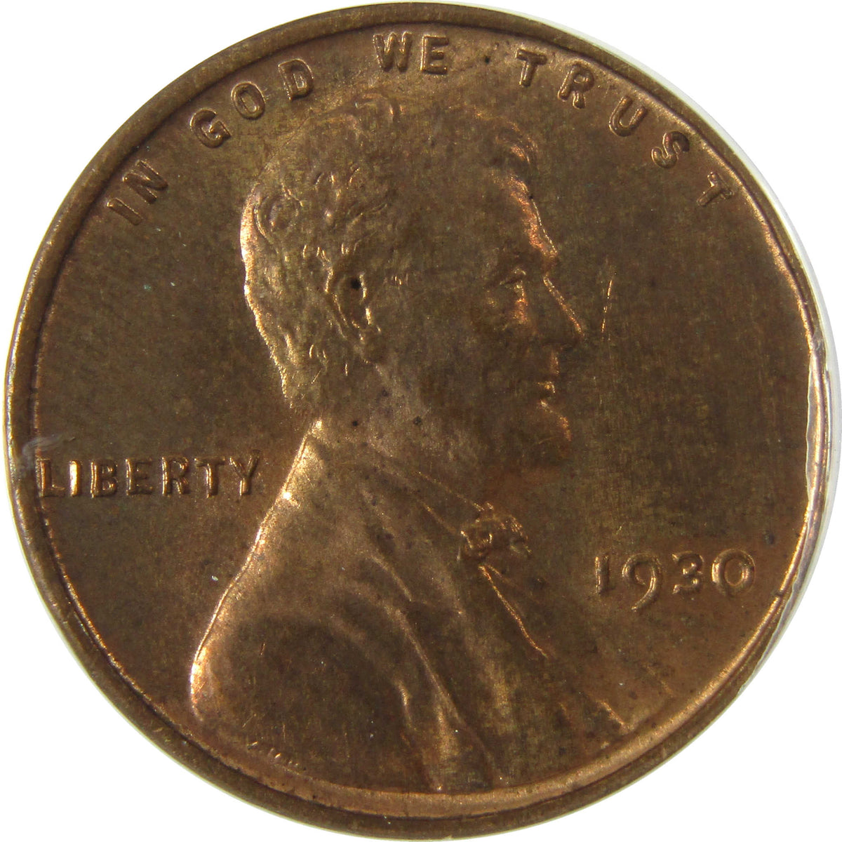 1930 Lincoln Wheat Cent MS 62 RB ANACS Uncirculated Penny SKU:I28445