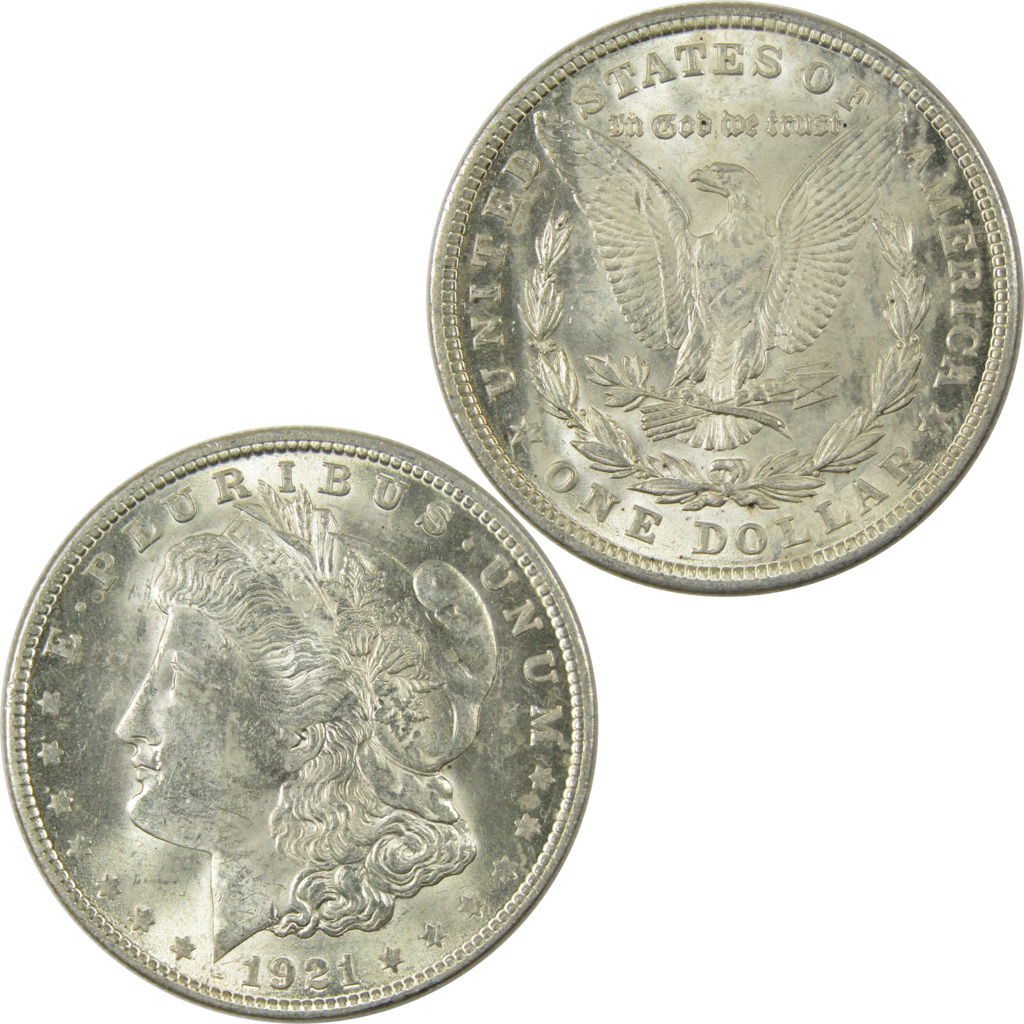 1921 Morgan Silver Dollar Uncirculated Mint State $1 Coin Collectible
