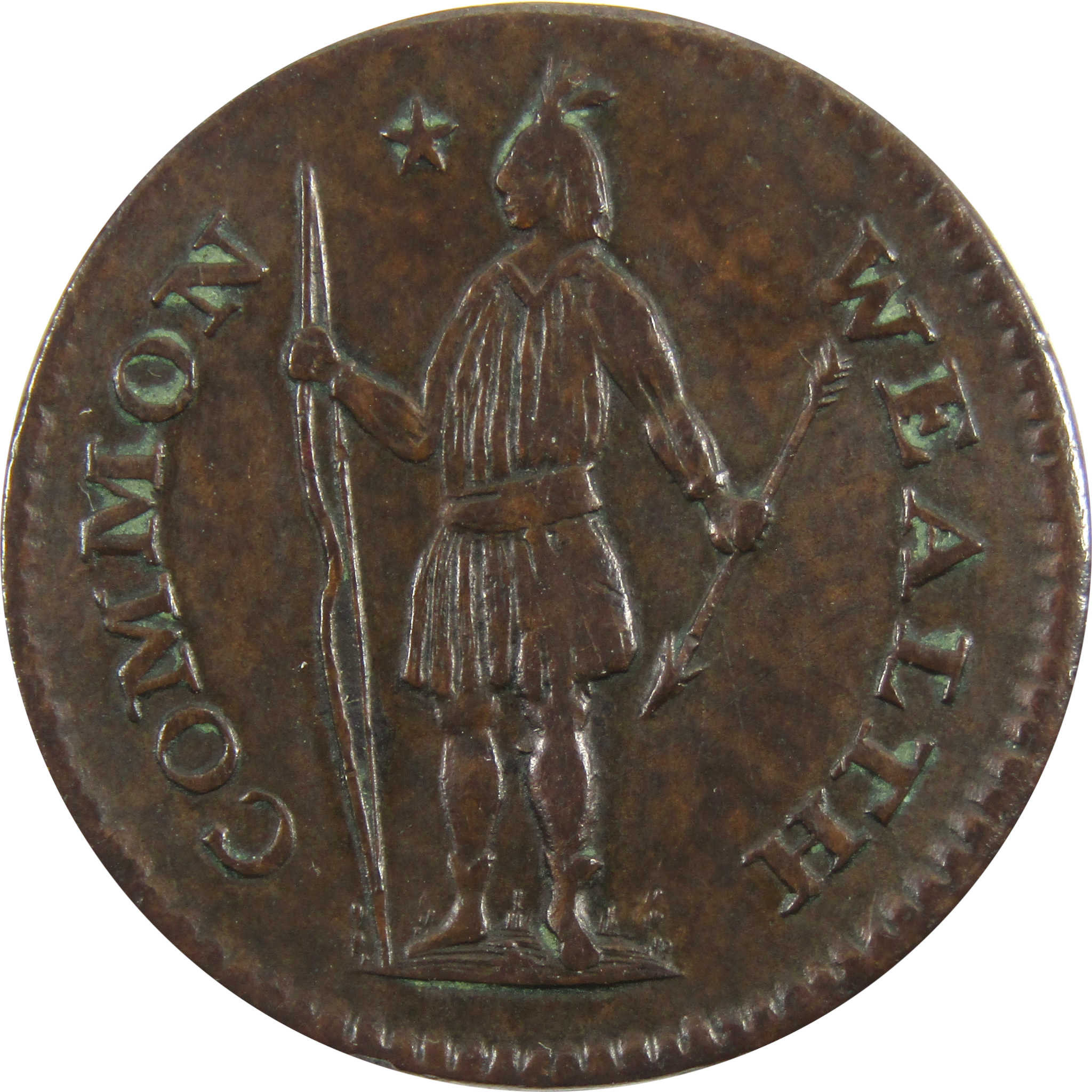 1787 Massachusetts Copper Half Cent VF Rare SKU:CPC4981