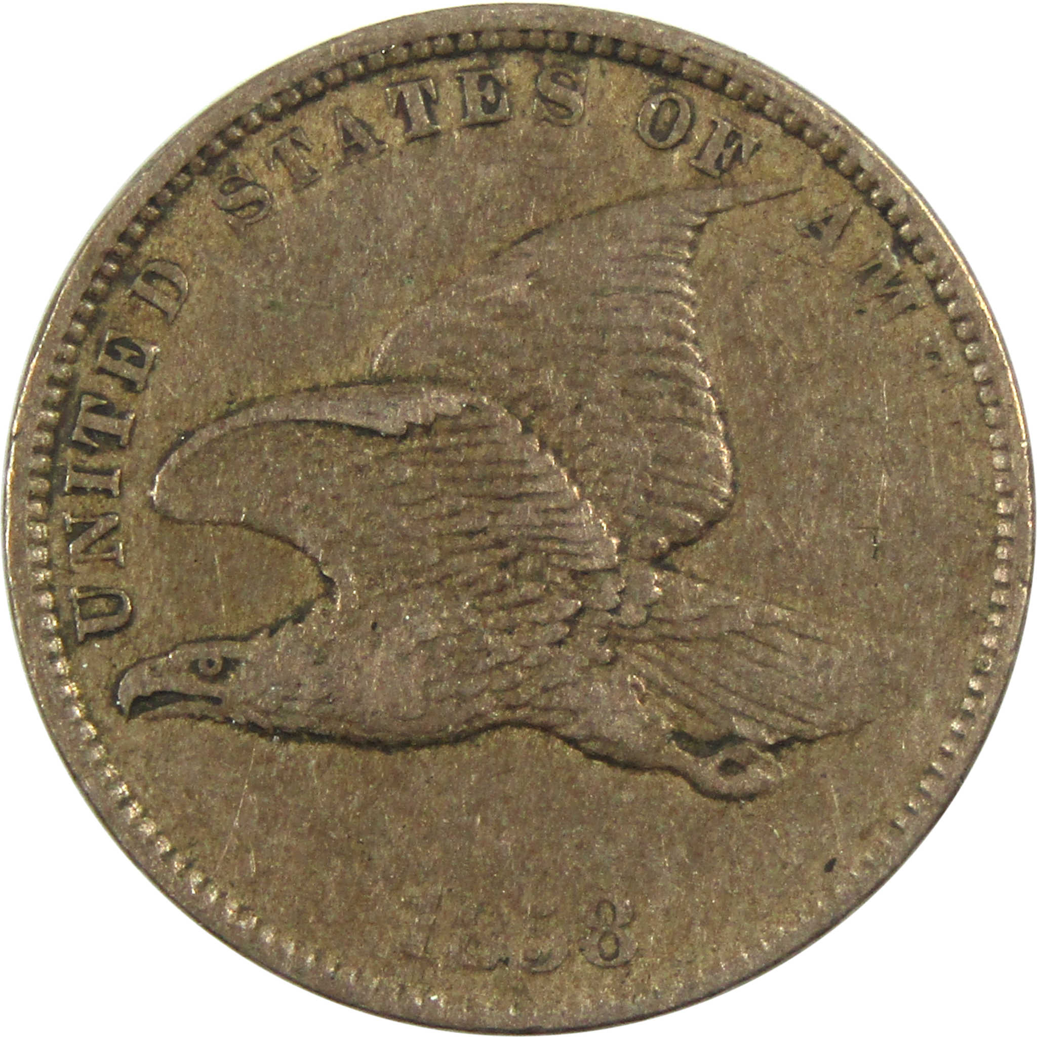 1858 Small Letters Flying Eagle Cent Extremely Fine SKU:I12826