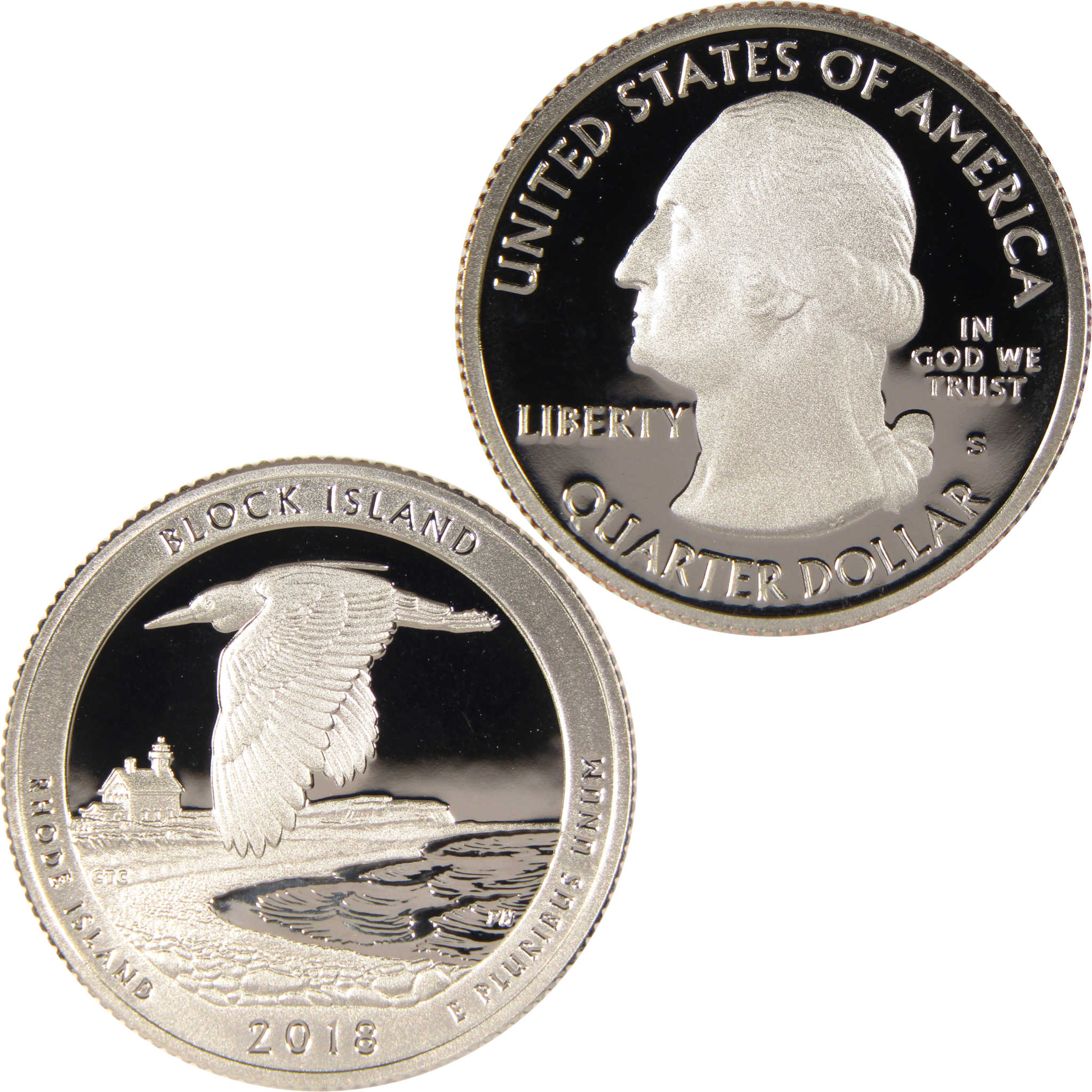 2018 S Block Island National Wildlife Refuge Quarter Clad 25c Proof