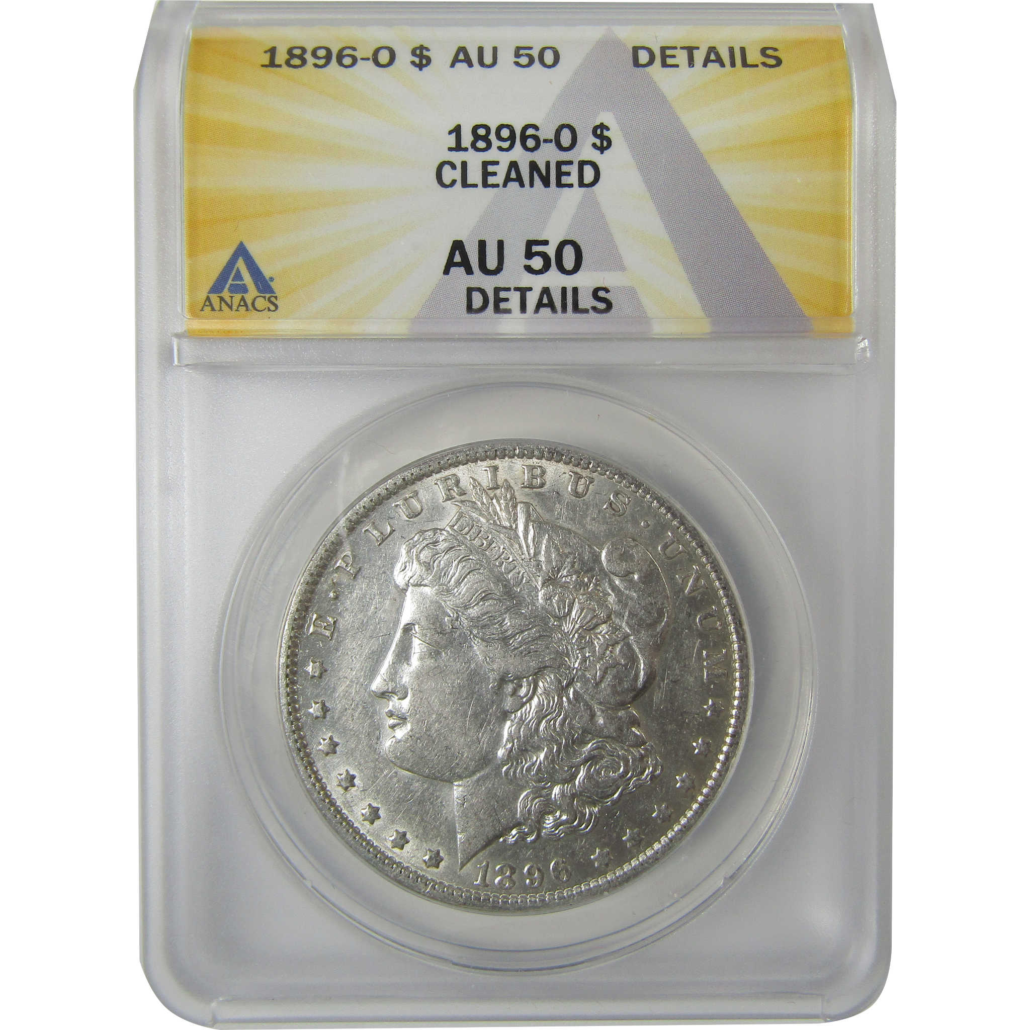 1896 O Morgan Dollar AU 50 Details ANACS Silver $1 Coin SKU:I18946 - Morgan coin - Morgan silver dollar - Morgan silver dollar for sale - Profile Coins &amp; Collectibles