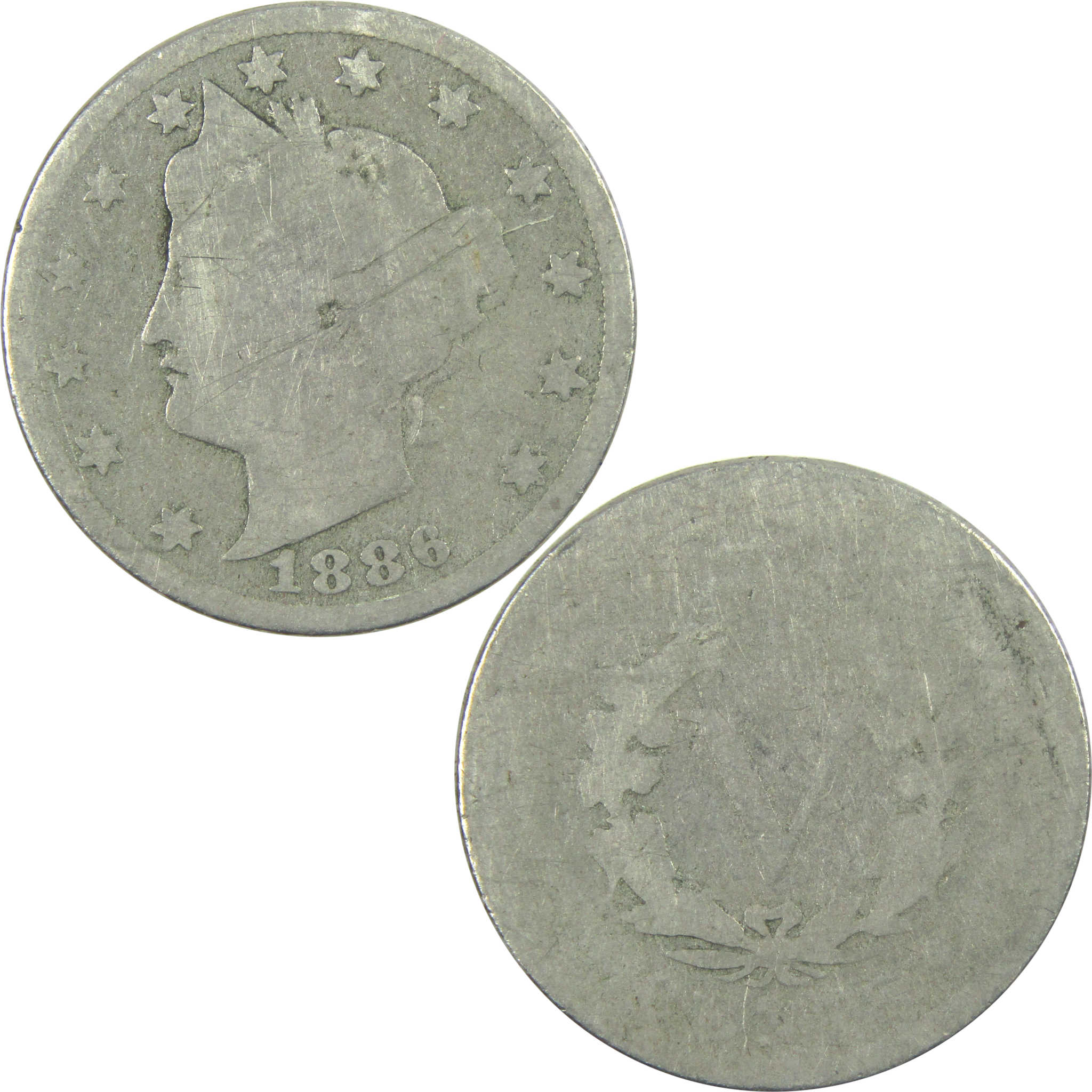 1886 Liberty Head V Nickel AG About Good 5c Coin SKU:I15302