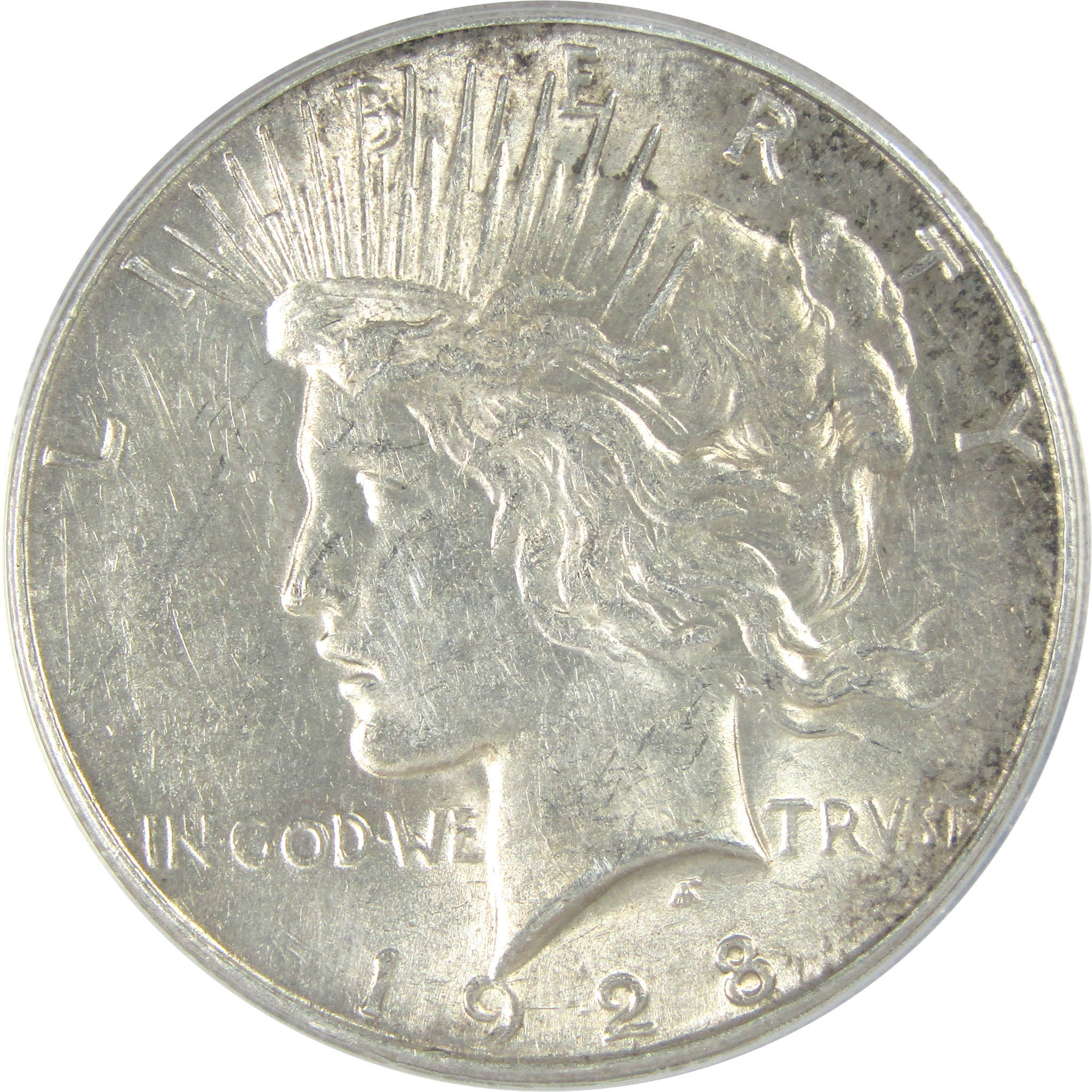 1928 S Peace Dollar AU 58 Details ANACS Silver $1 Coin SKU:I16249