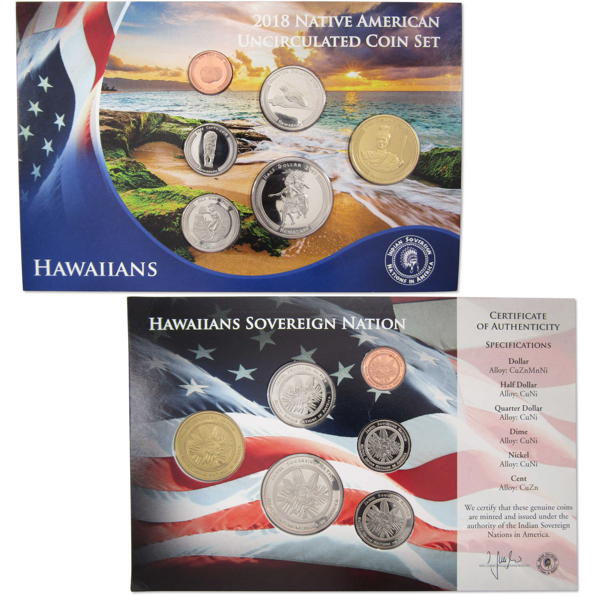 リモートID付　ブラシレスセットまたはエンジンおまけビーチボナンザ中古 2018 Hawaiians Sovereign Nation Native American Uncirculated Coin Set