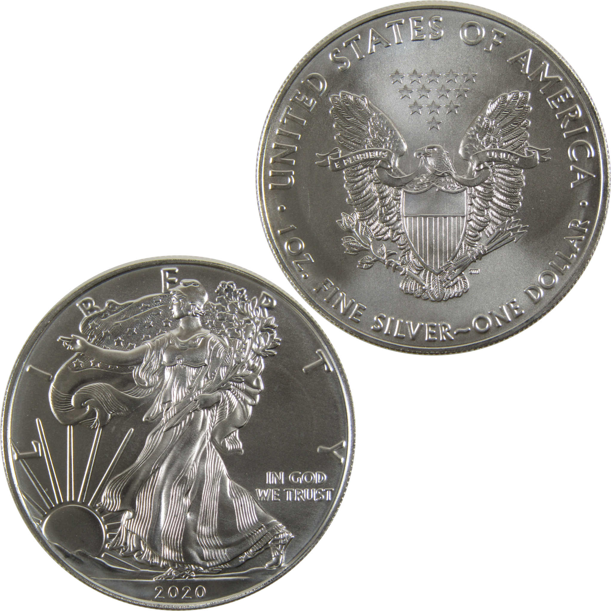 2020 American Eagle BU Uncirculated 1 oz .999 Silver Bullion $1 Coin