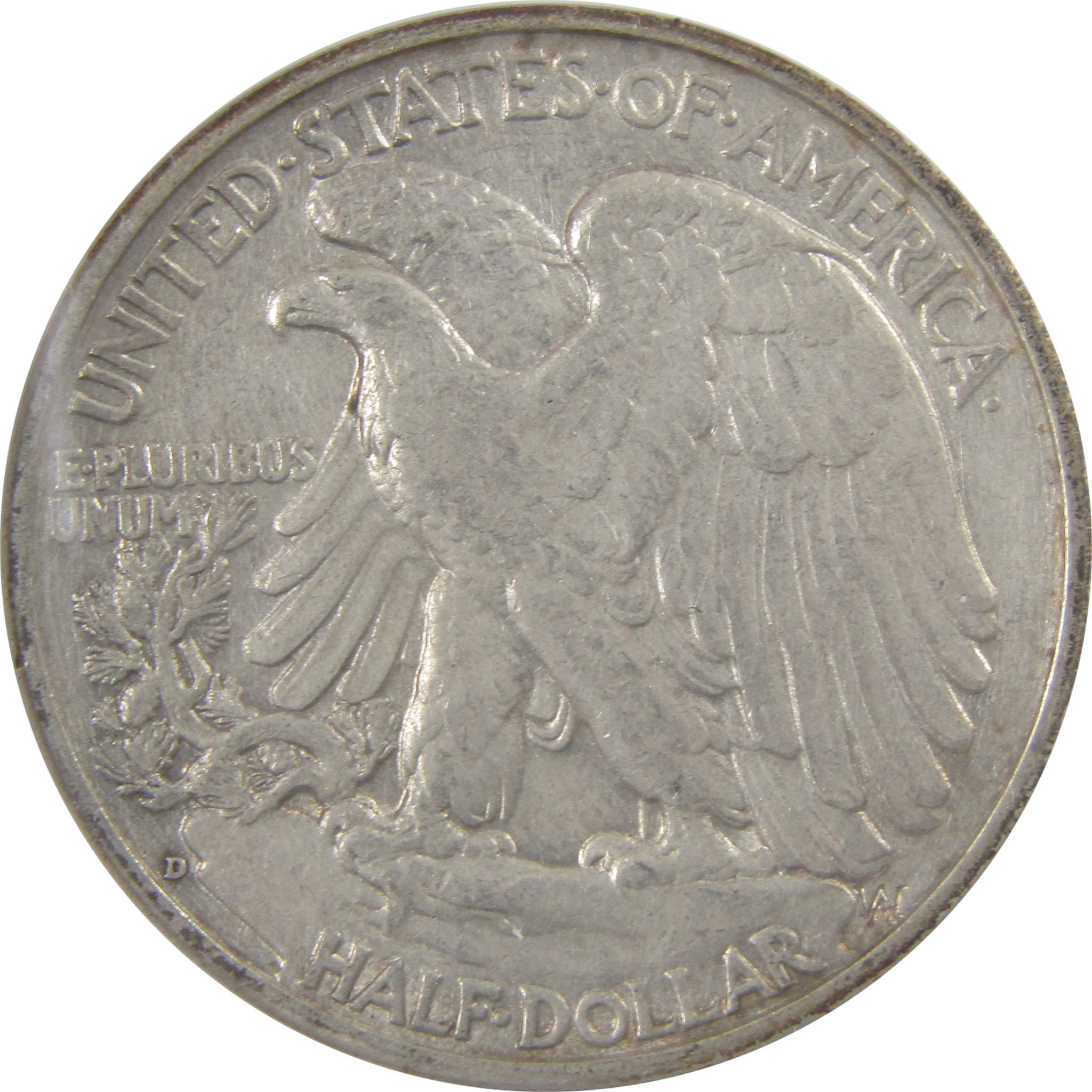 1938 D Liberty Walking Silver 50c EF 45 Details ANACS SKU:I24426