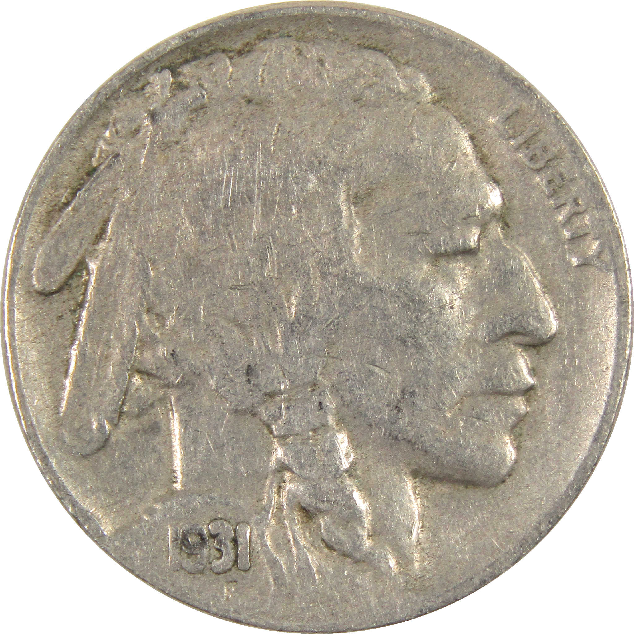 1931 S Indian Head Buffalo Nickel VG Very Good 5c Coin