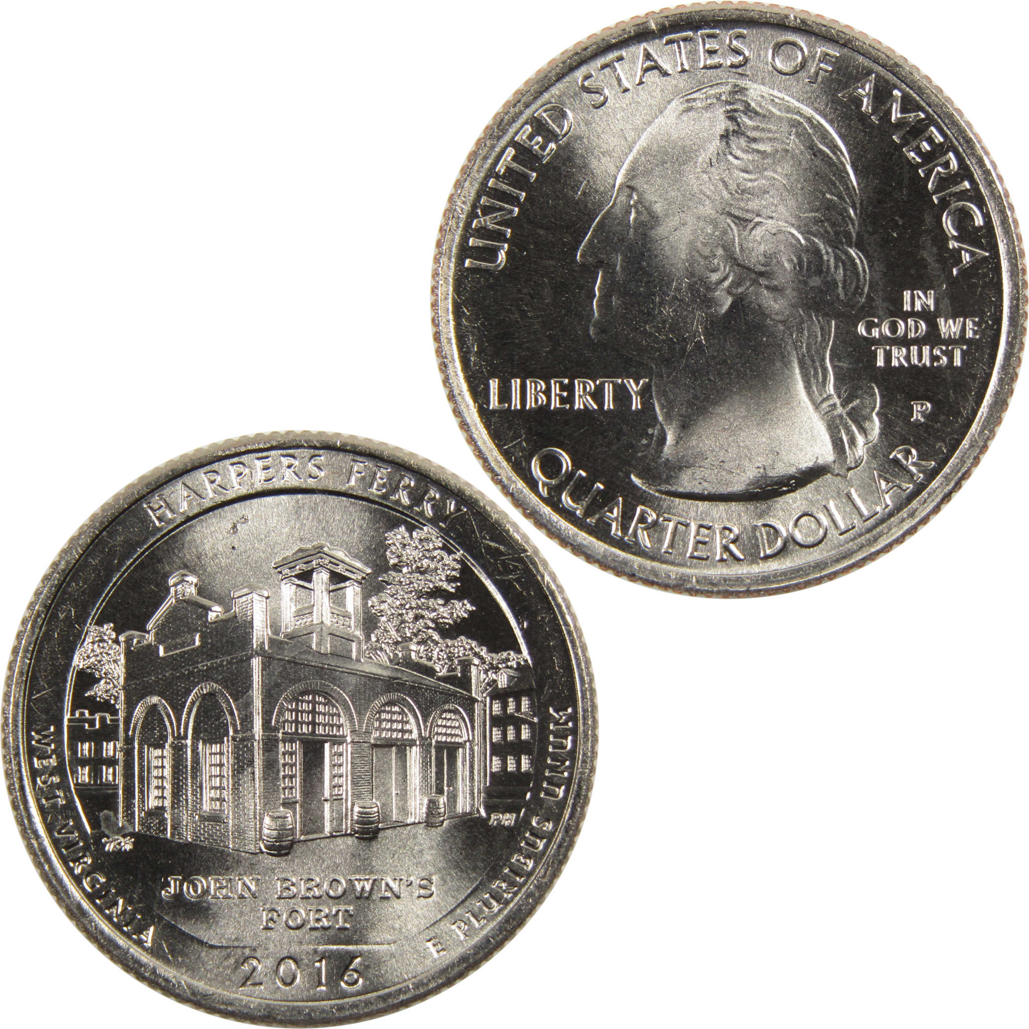 2016 P Harpers Ferry National Park Quarter BU Uncirculated Clad 25c