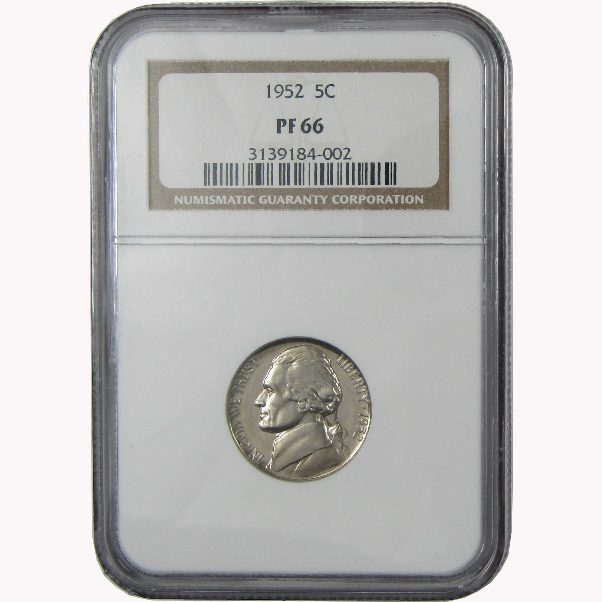 1952 Jefferson Nickel PF 66 NGC Proof 5c Coin SKU:I26434