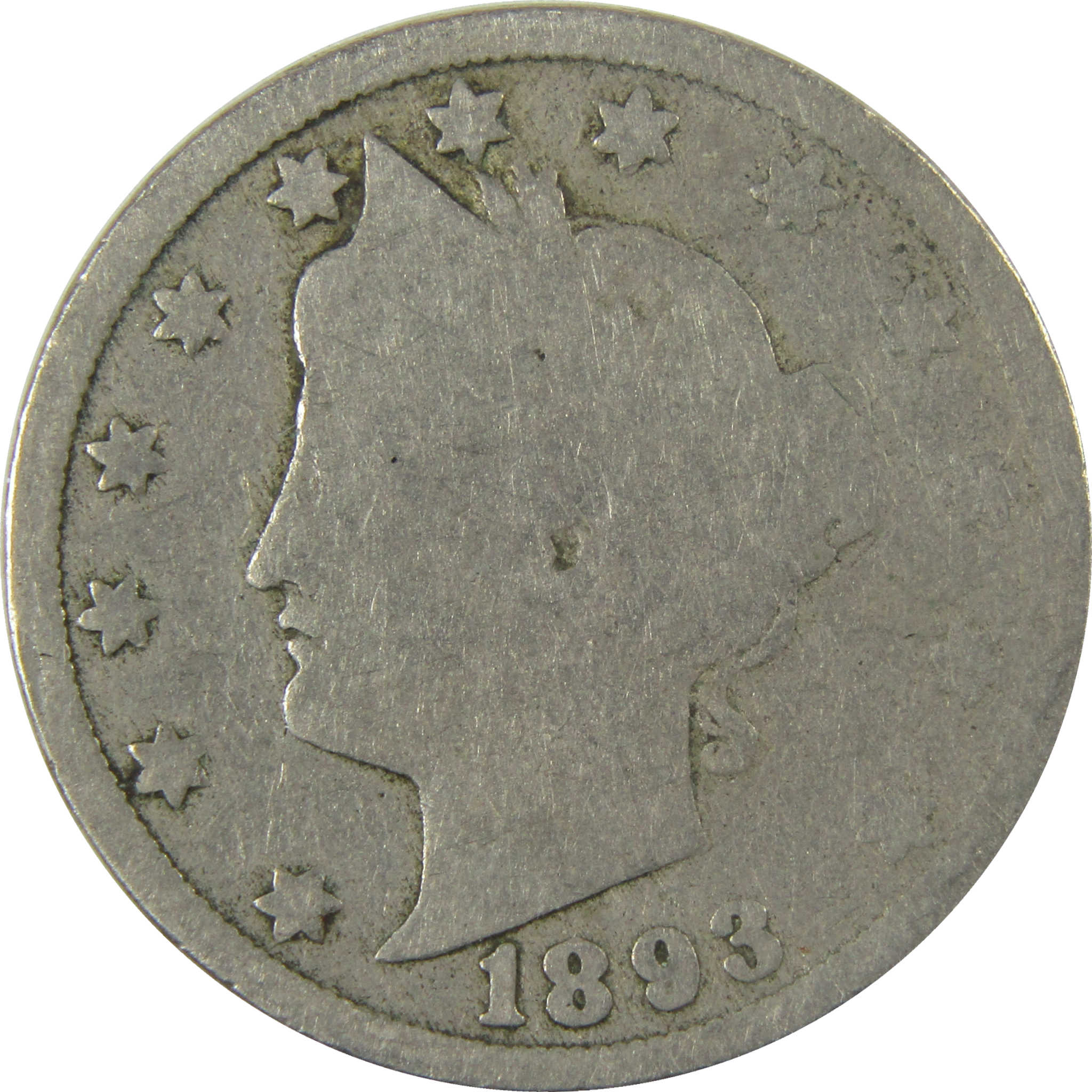 1893 Liberty Head V Nickel AG About Good 5c Coin SKU:I27218