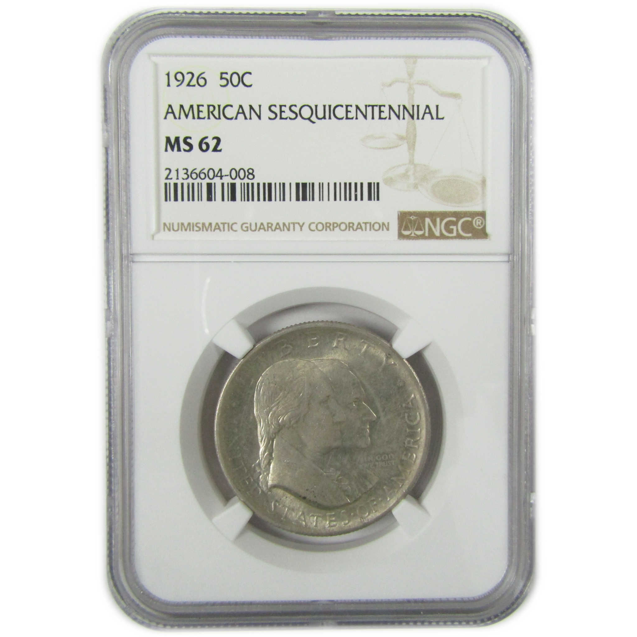 1926 Sesquicentennial Commemorative Silver 50c MS 62 NGC SKU:CP1538