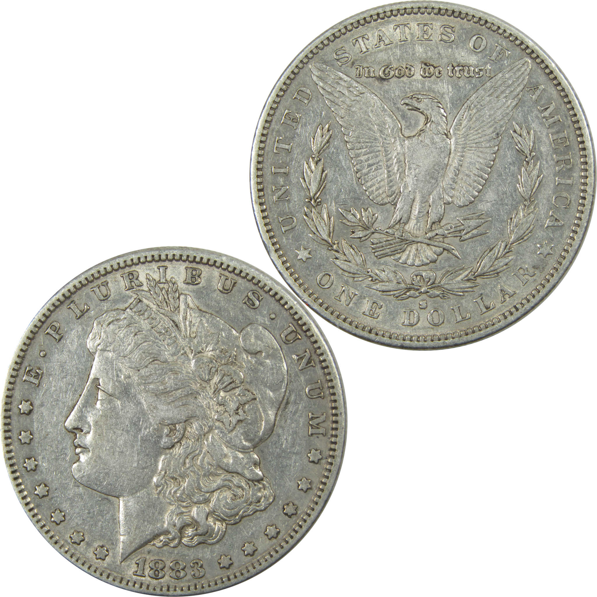 1883 S Morgan Dollar XF EF Extremely Fine Silver $1 Coin SKU:I15477 - Morgan coin - Morgan silver dollar - Morgan silver dollar for sale - Profile Coins &amp; Collectibles