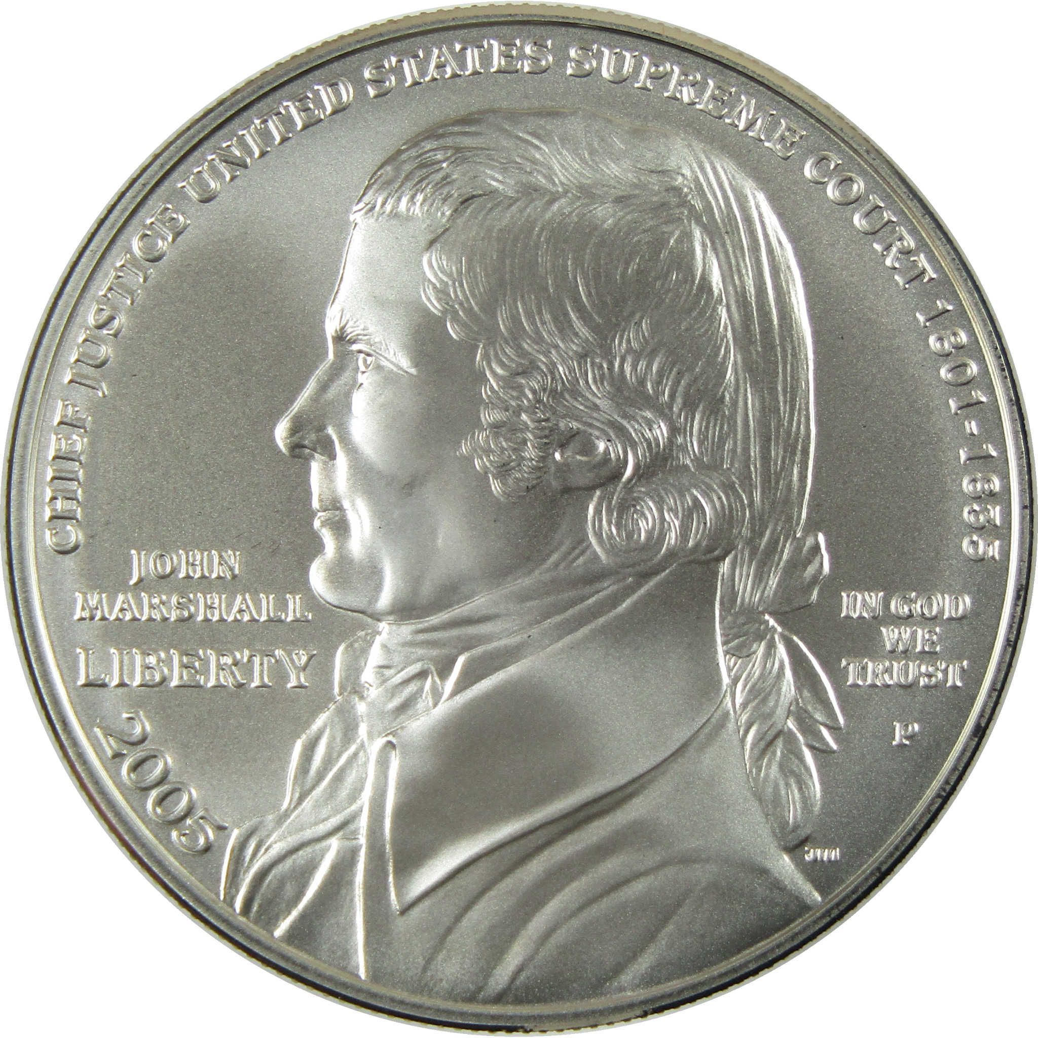 2005 P John Marshall Commemorative Silver Dollar Uncirculated $1 Coin