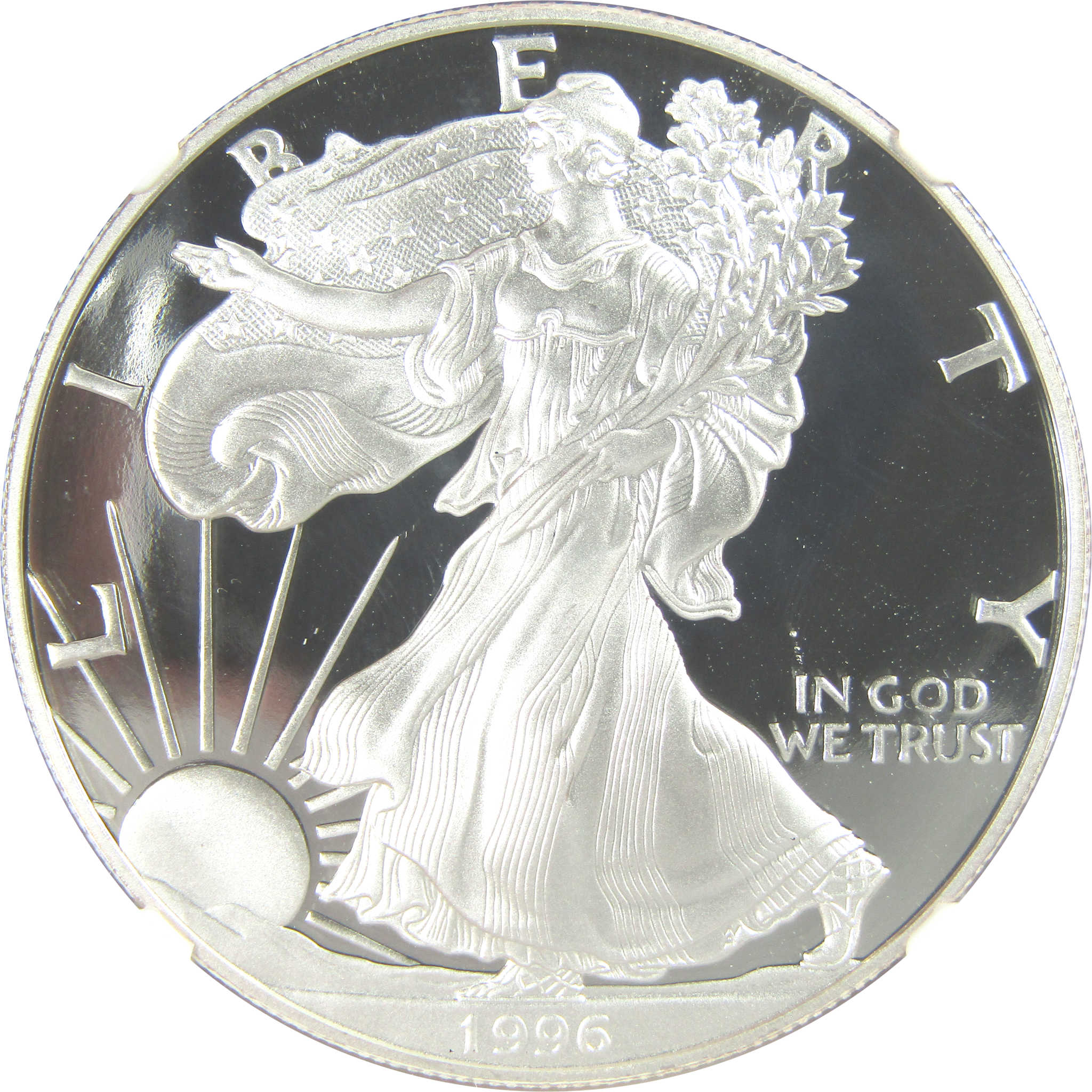 1996 P American Silver Eagle PF 69 UCAM NGC Proof $1 SKU:CPC9581