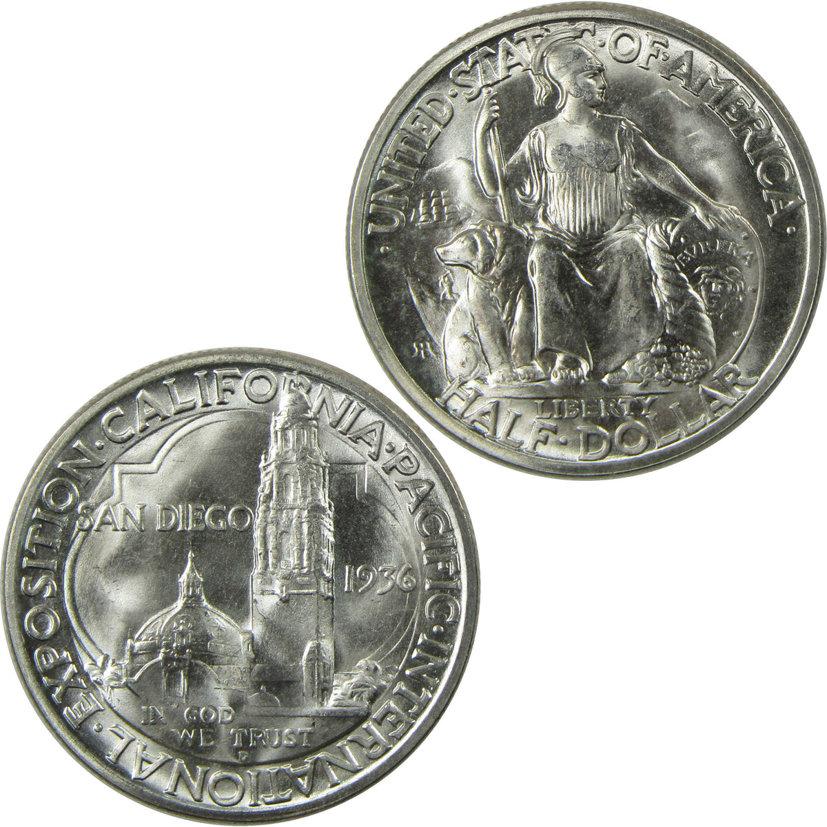 1939 D San Diego California Commemorative Silver 50c Uncirculated