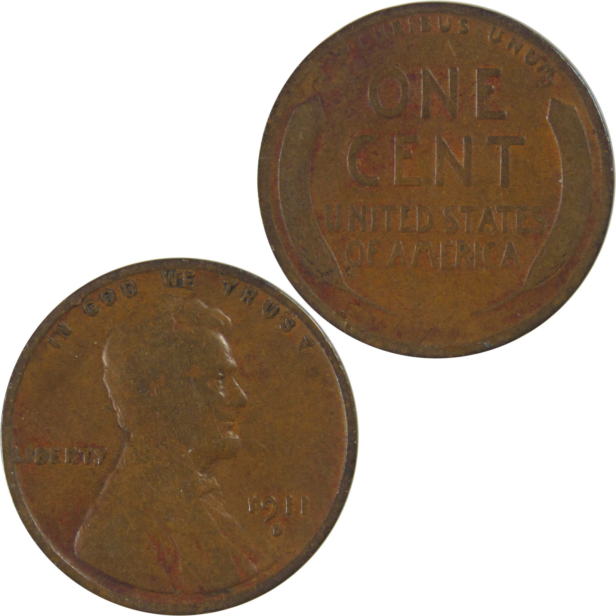 1911 D Lincoln Wheat Cent G Good Penny 1c Coin SKU:I23764