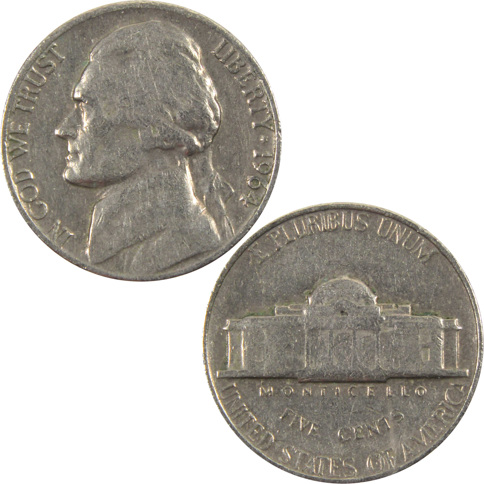 1964 Jefferson Nickel AG About Good 5c Coin