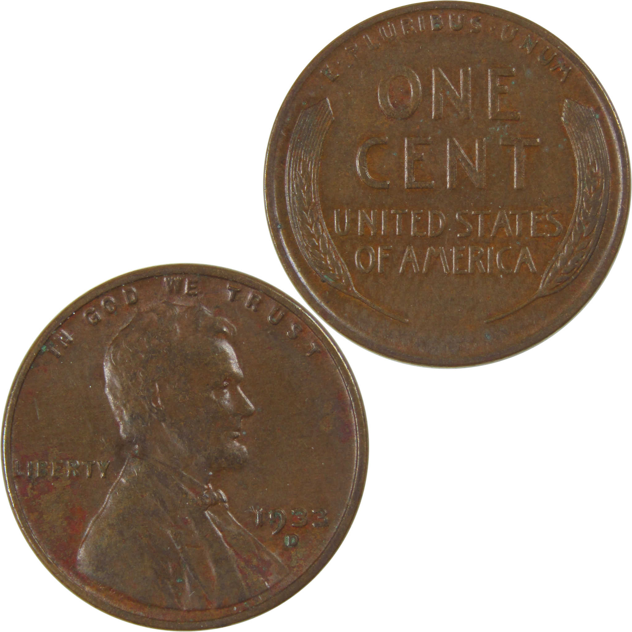 1933 D Lincoln Wheat Cent XF EF Extremely Fine Penny SKU:I23746