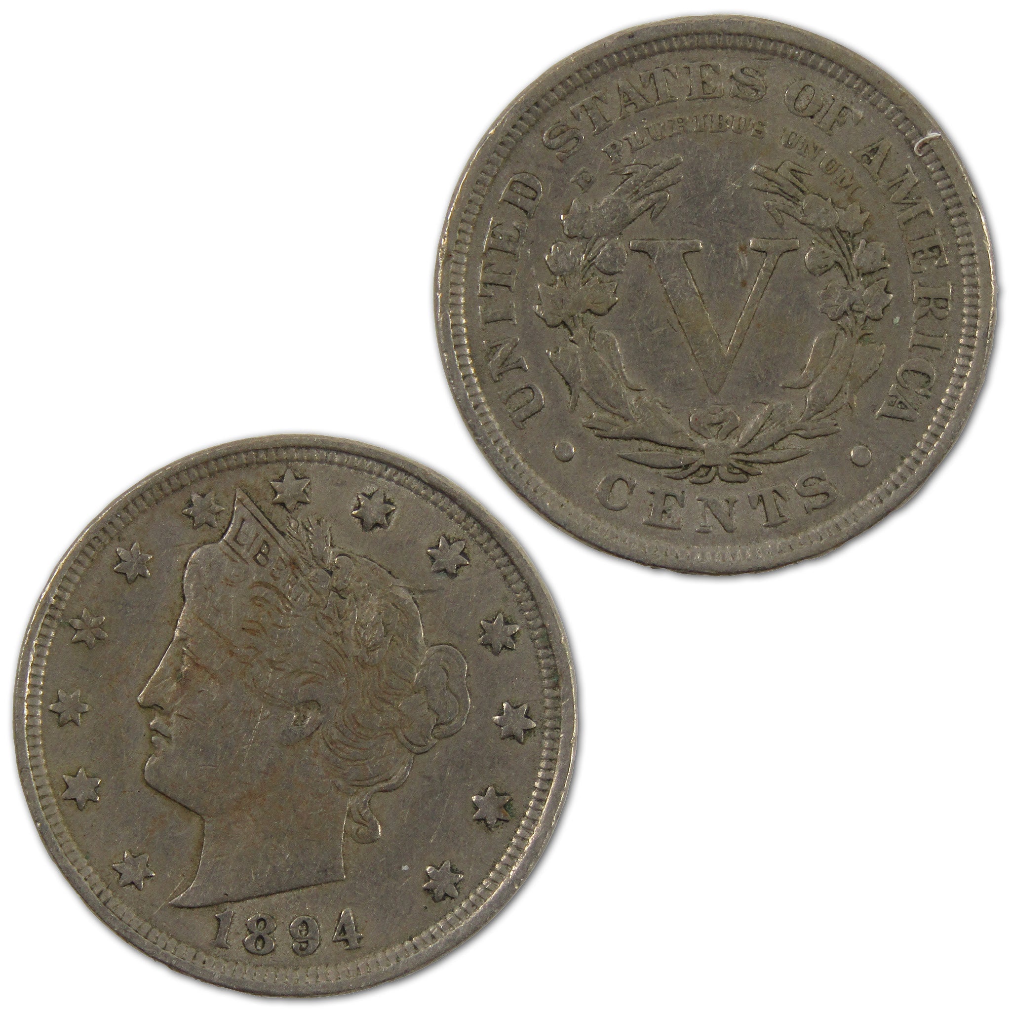1894 Liberty Head V Nickel VF Very Fine 5c Coin SKU:I10608