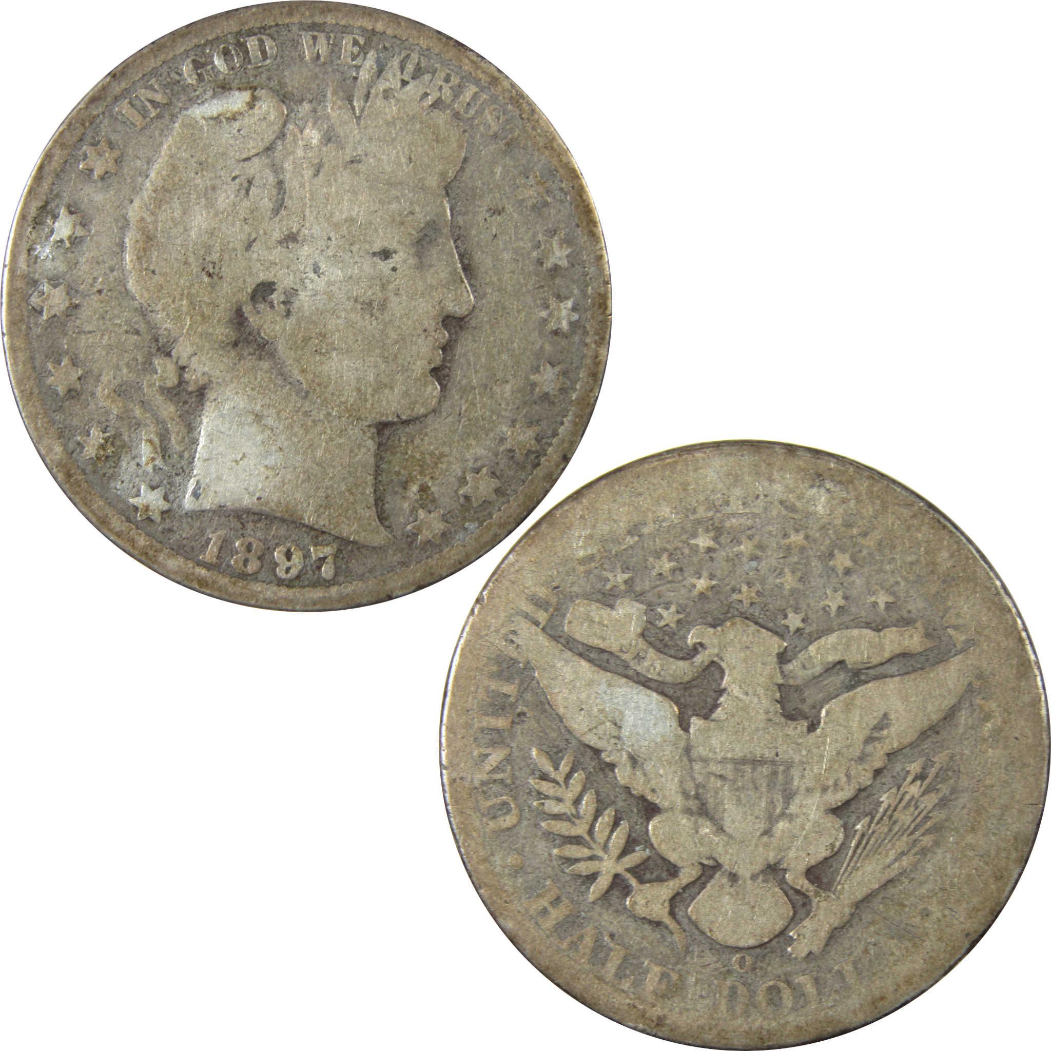 1897 O Barber Silver 50c AG About Good Details 50c CoinSKU:CP1482