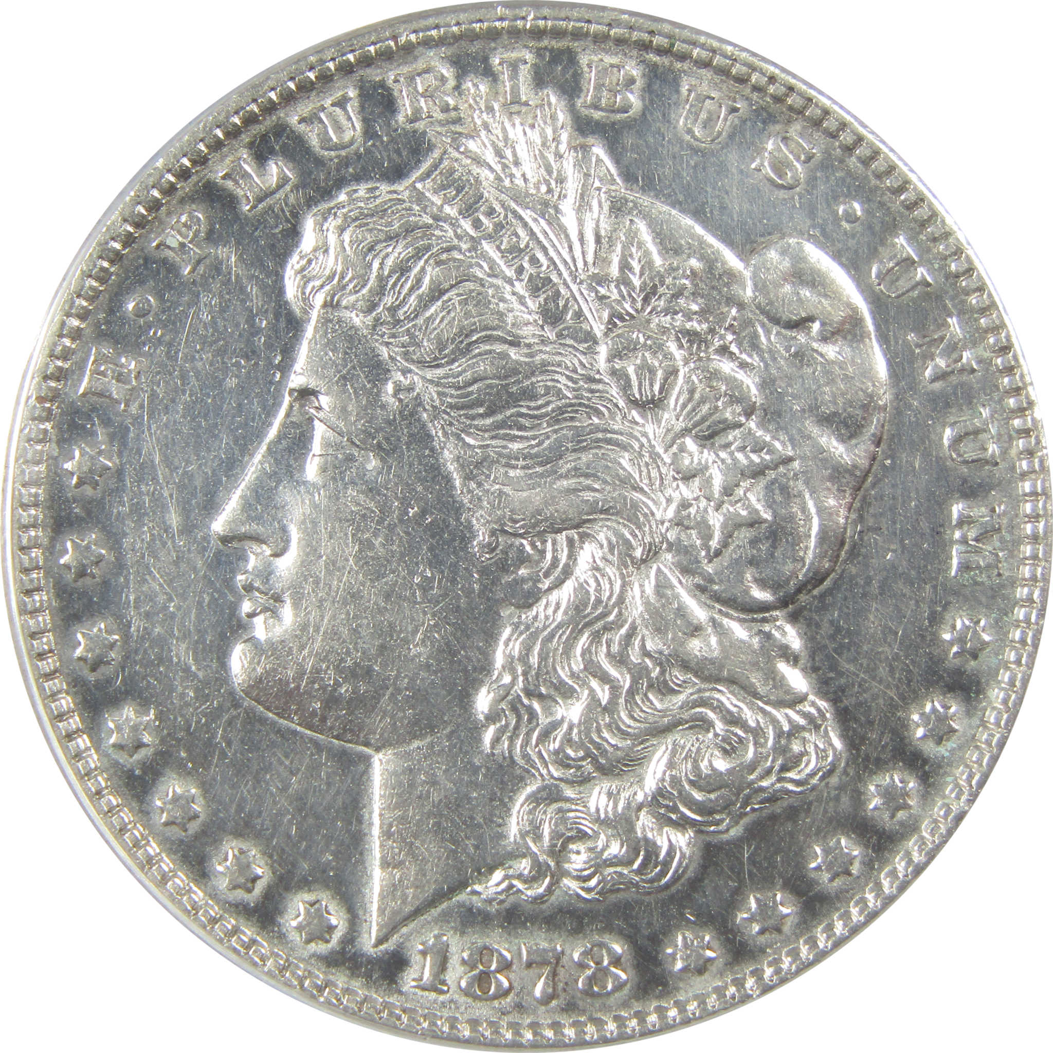 1878 7/8TF VAM-37 Morgan Dollar AU 58 ANACS Silver $1 Coin SKU:I21918 - Morgan coin - Morgan silver dollar - Morgan silver dollar for sale - Profile Coins &amp; Collectibles