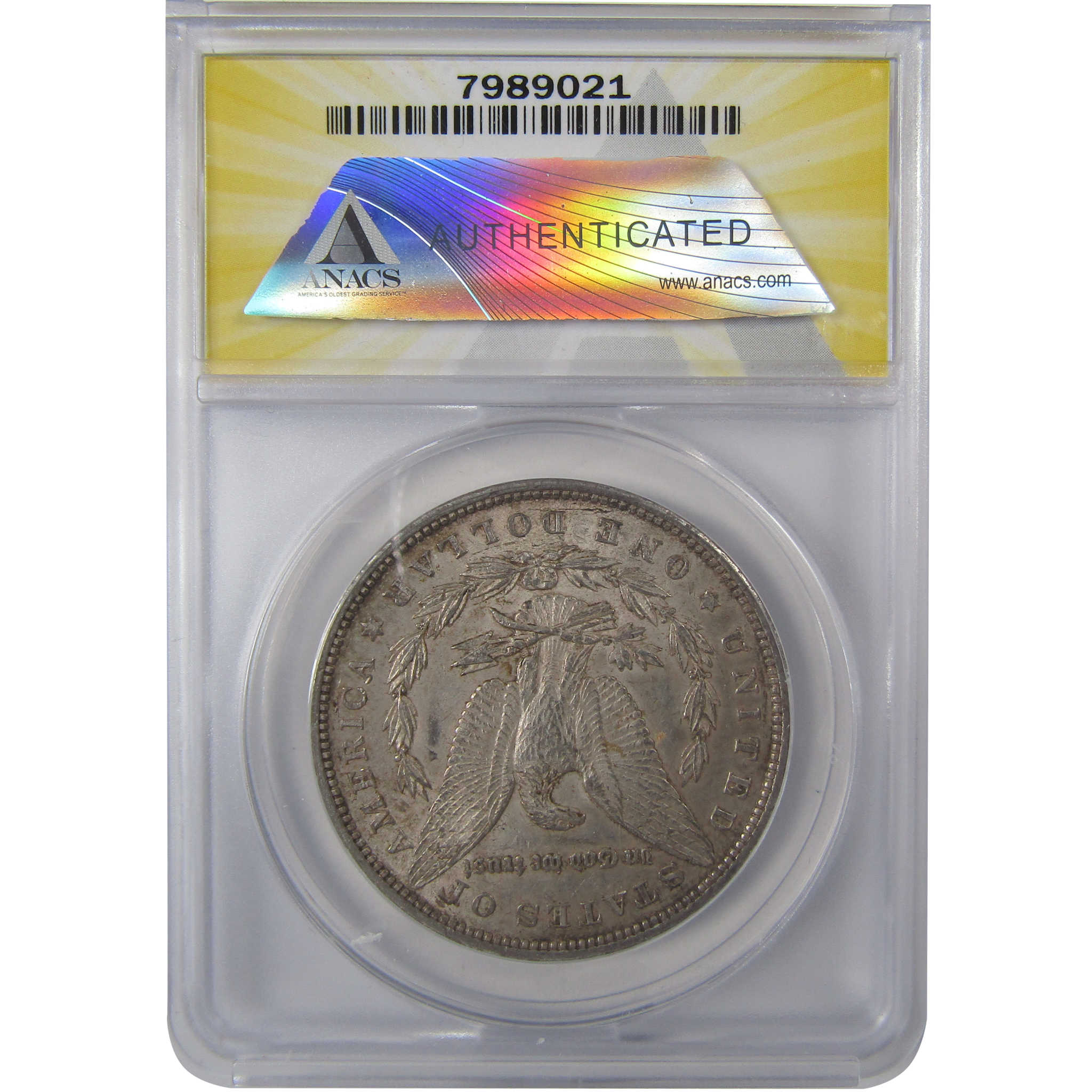 1878 7TF Rev 79 Morgan Silver Dollar AU 50 ANACS $1 Coin SKU:I25007