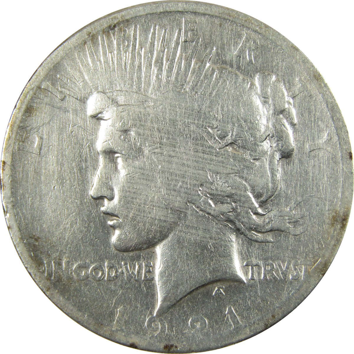1921 High Relief Peace Silver Dollar VG Very Good Details SKU:CP1778