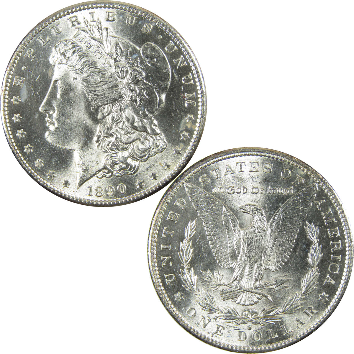 1890 S Morgan Silver Dollar Uncirculated Mint State $1 Coin SKU:CP1686