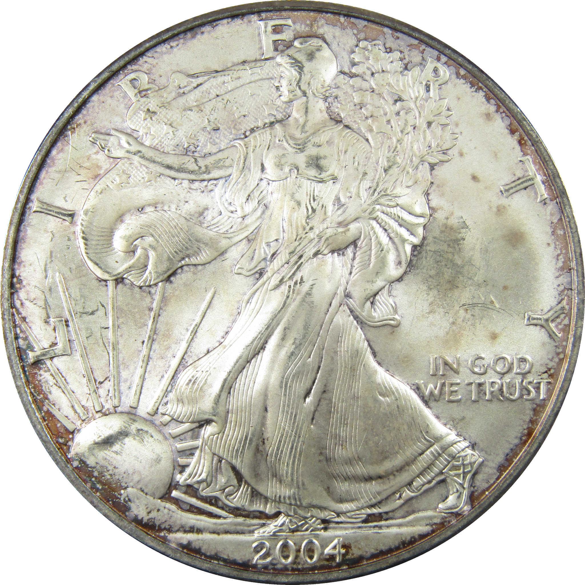 2004 American Silver Eagle Uncirculated Mint State $1 Coin SKU:CP1510