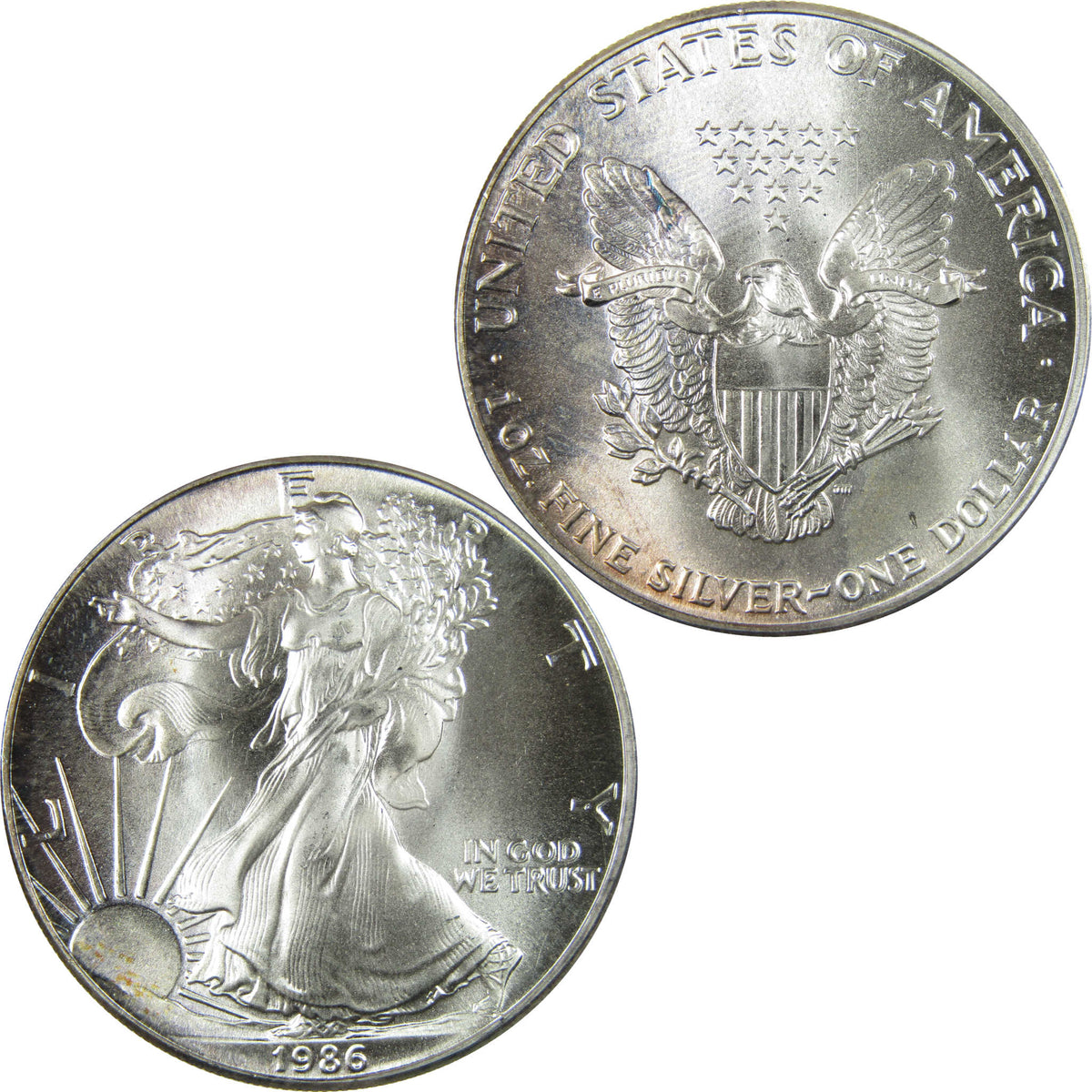 1986 American Silver Eagle Uncirculated Mint State $1 Coin SKU:CP1513