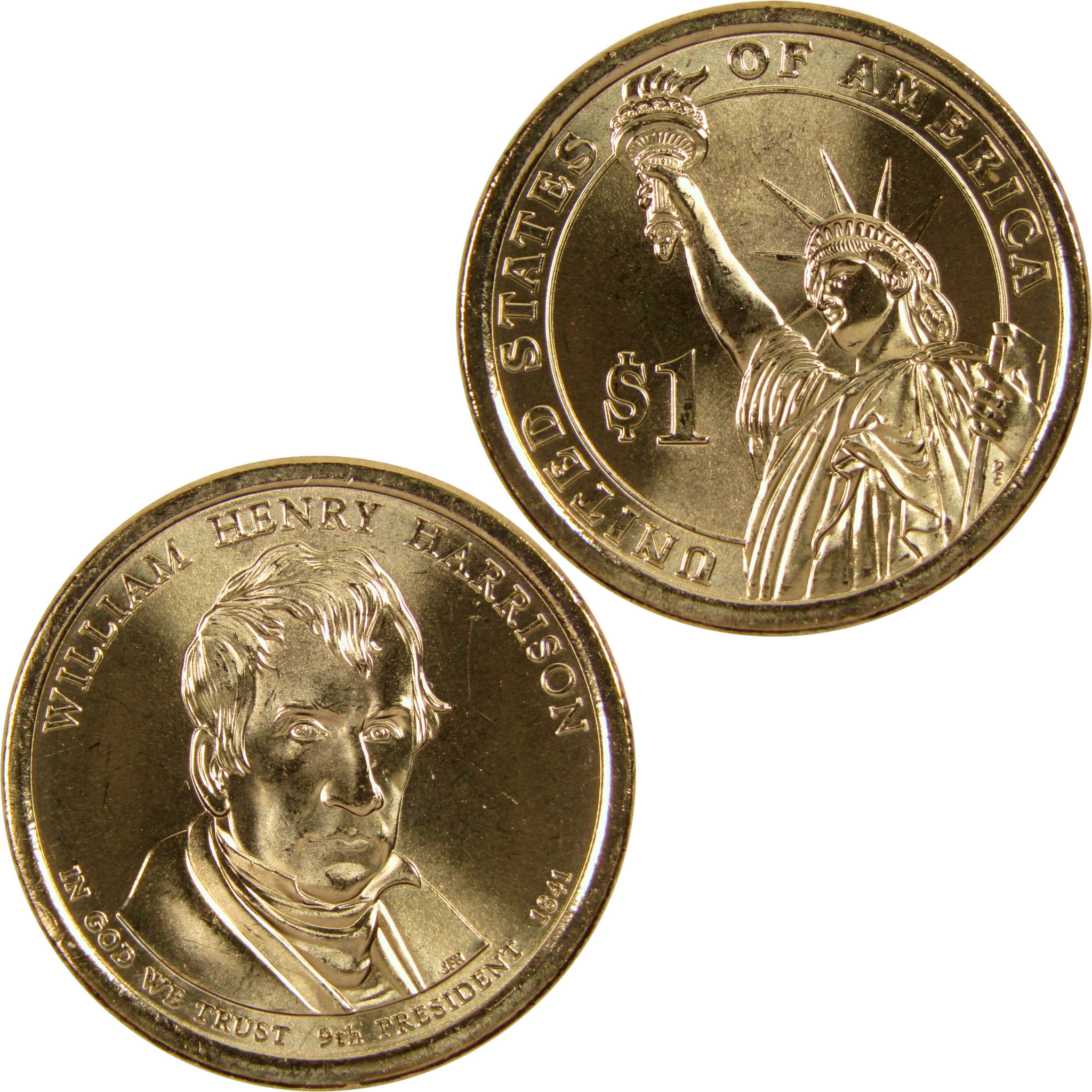 2009 D William Henry Harrison Presidential Dollar BU Uncirculated Coin
