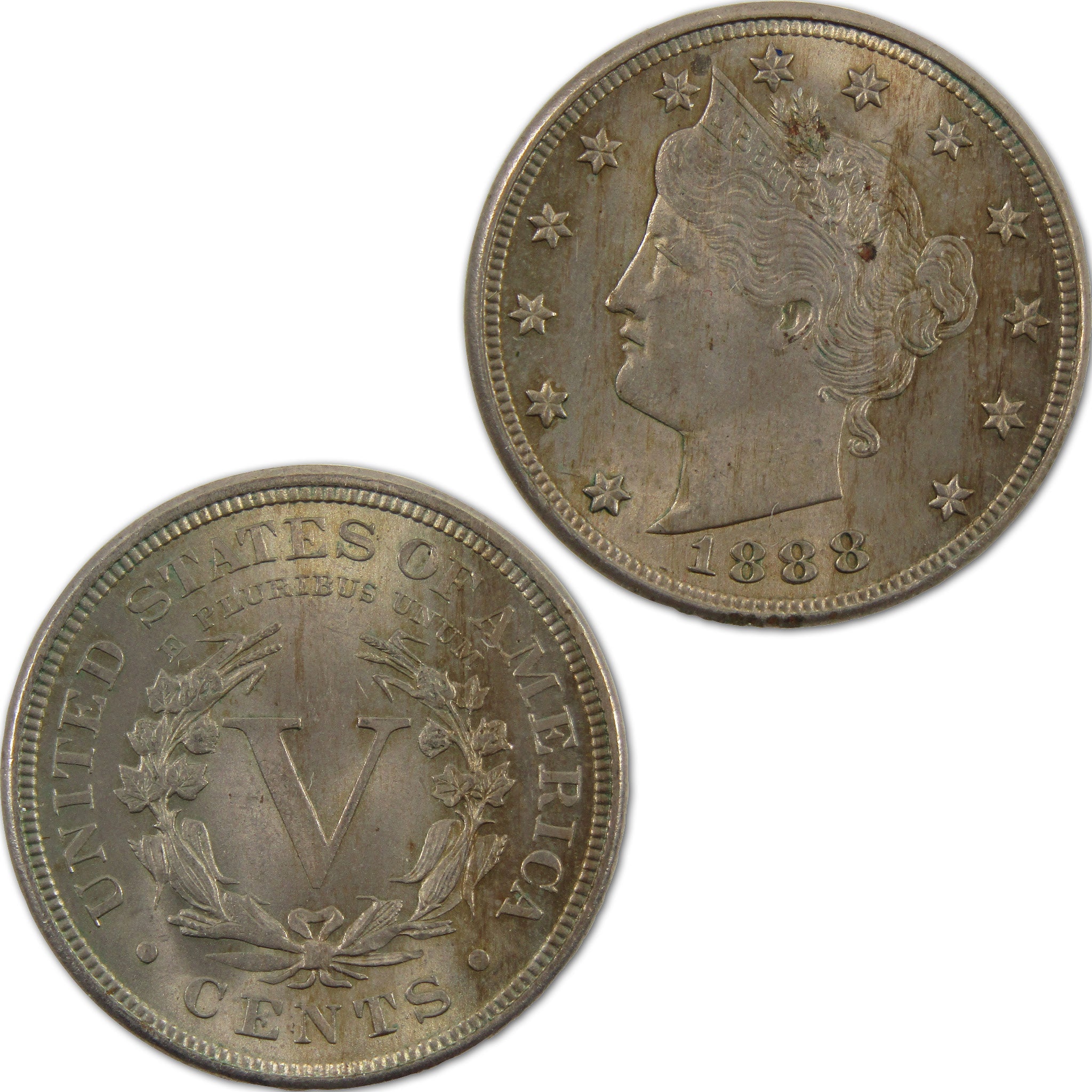1888 Liberty Head V Nickel BU Uncirculated 5c Coin SKU:I10390