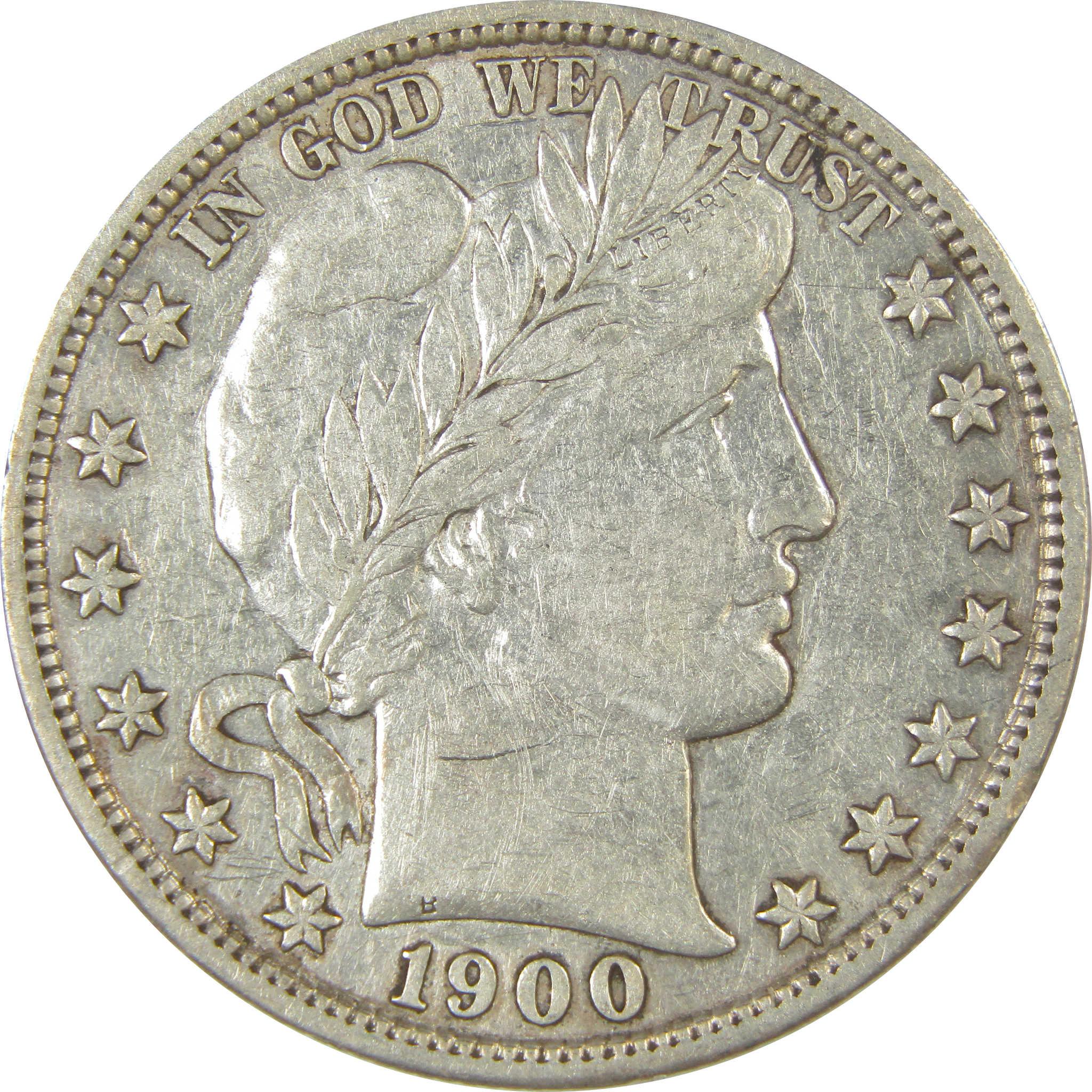 1900 Barber Silver Half Dollar XF EF Extremely Fine SKU:I24222